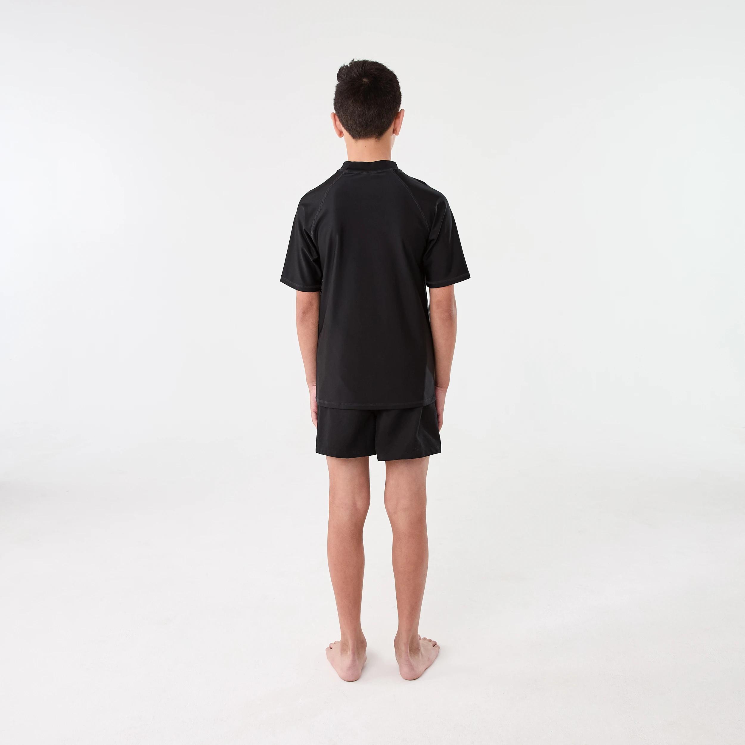 6 Short Sleeve Basic Rash Vest BLACK, 6 of 6
