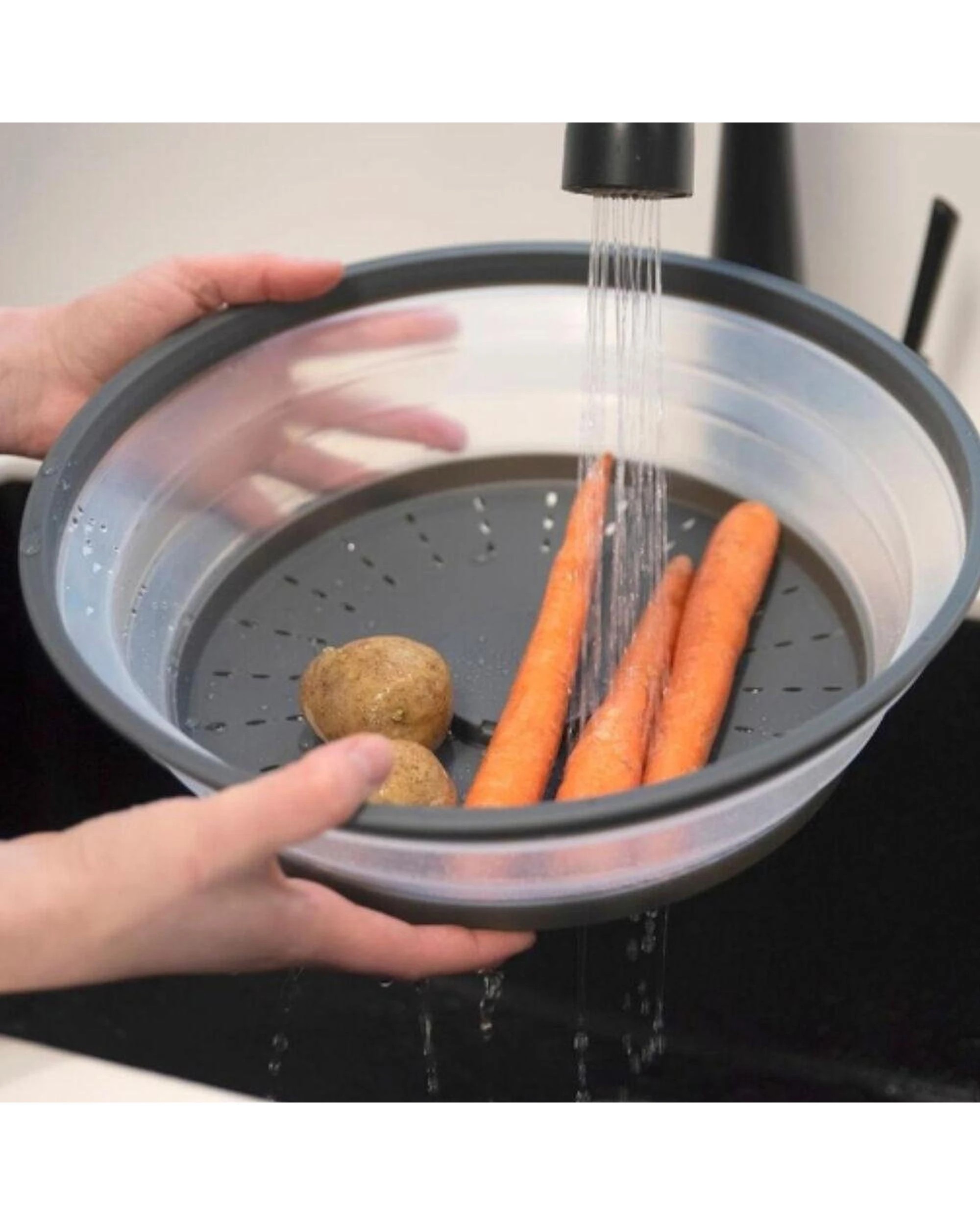 7 Tovolo Collapsible Microwave Food Cover AntiSplatter 31.5cm Large  Set of 2 - Grey, 7 of 8