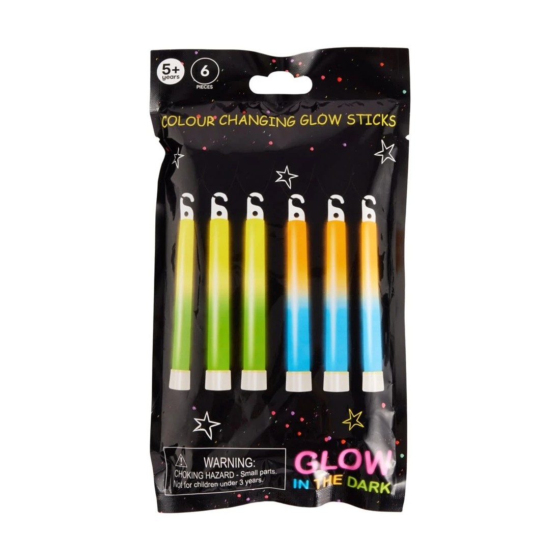 1 6 Piece Colour Changing Glow Sticks, 1 of 6