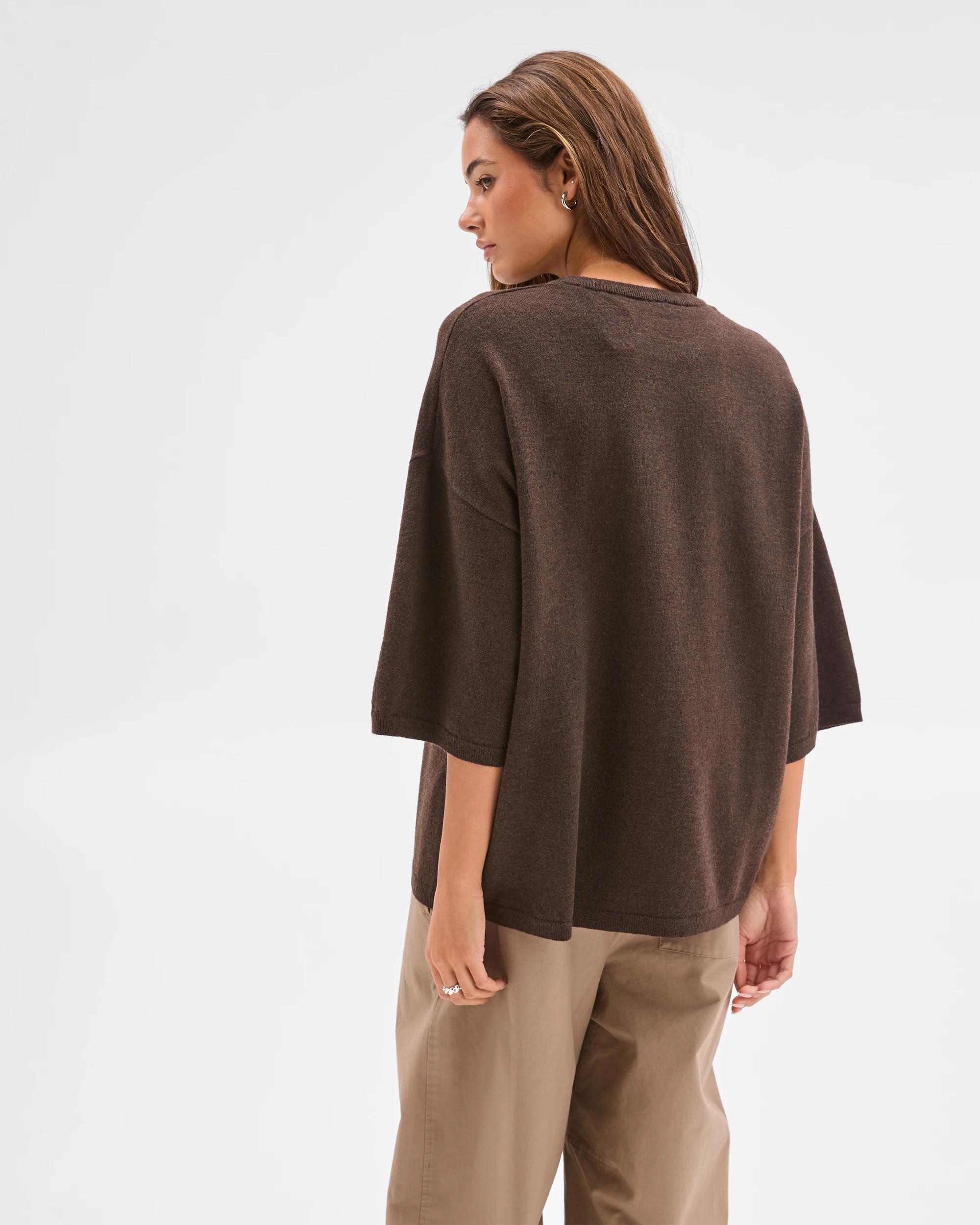 6 Lily Loves Knit T-Shirt COFFEE BEAN, 6 of 6