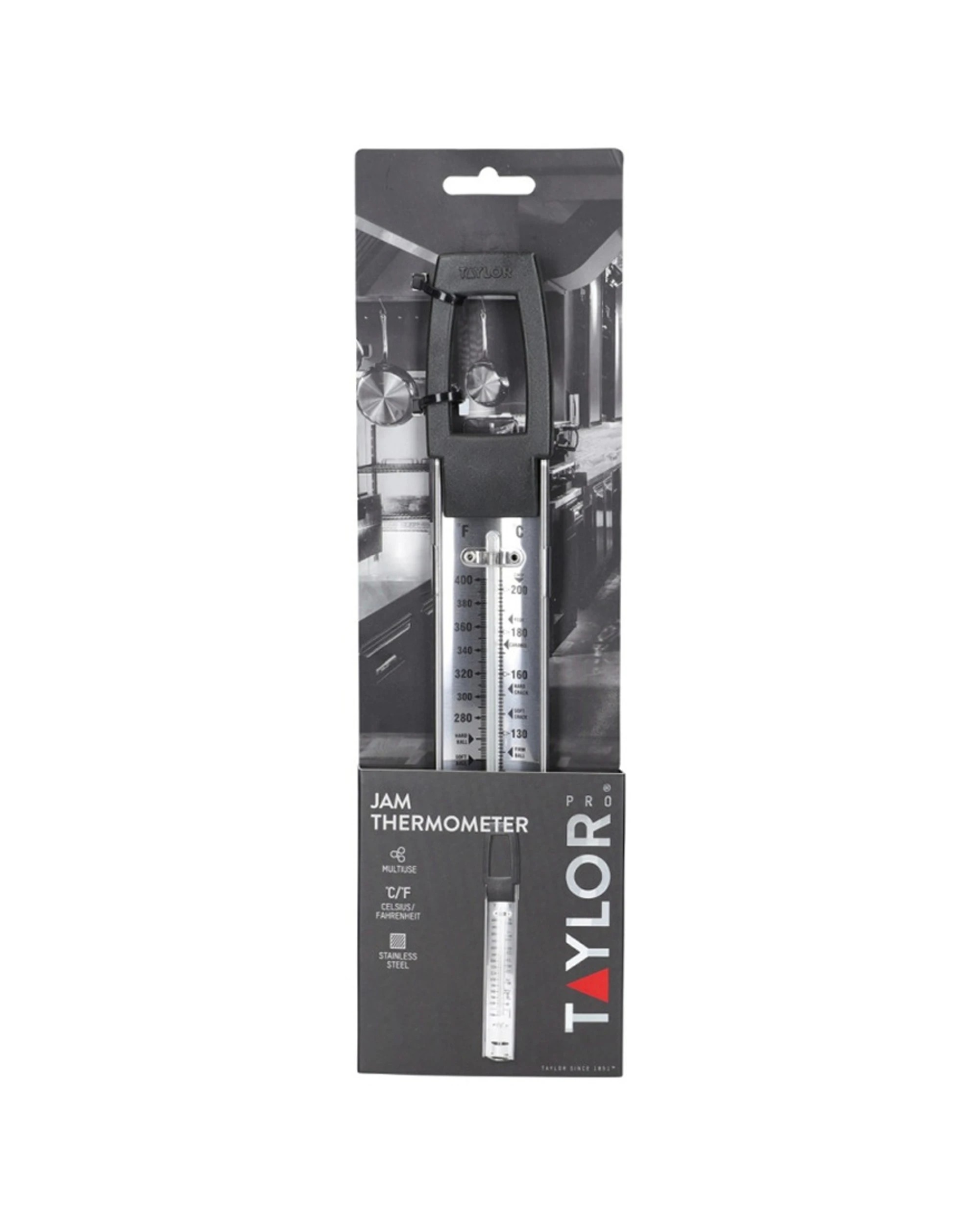 2 Taylor Pro Stainless Steel Curved Jam Thermometer 40 To 200 Celsius, 2 of 6
