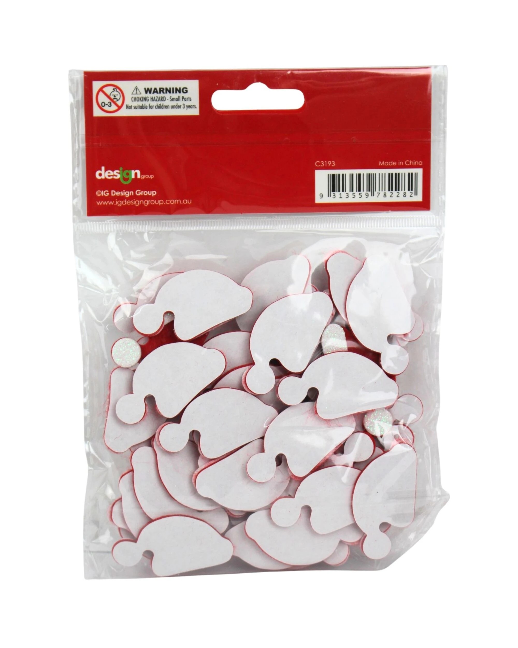 4 Artwrap Santa Hat Stickers Pack of 45 - Red, 4 of 4