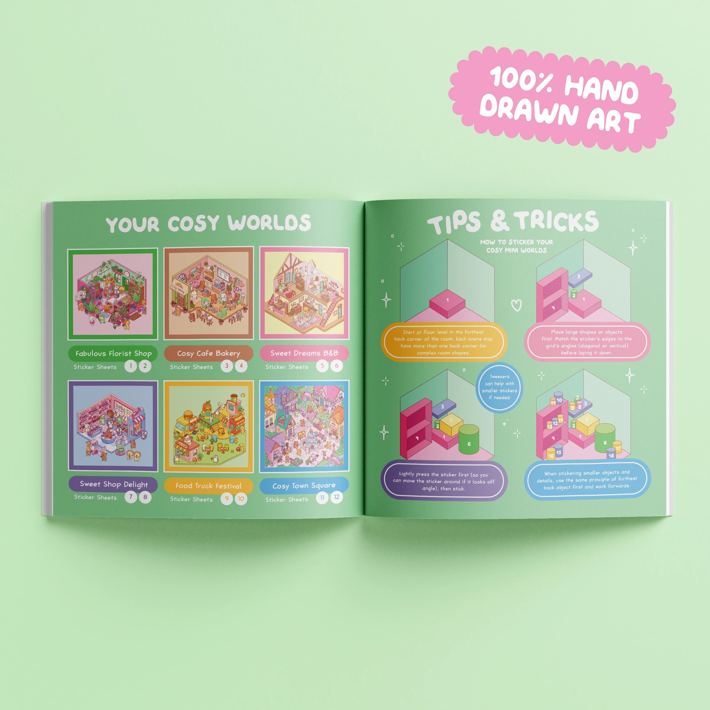 4 Cosy Sticker Worlds: Village Vibes - Book, 4 of 6