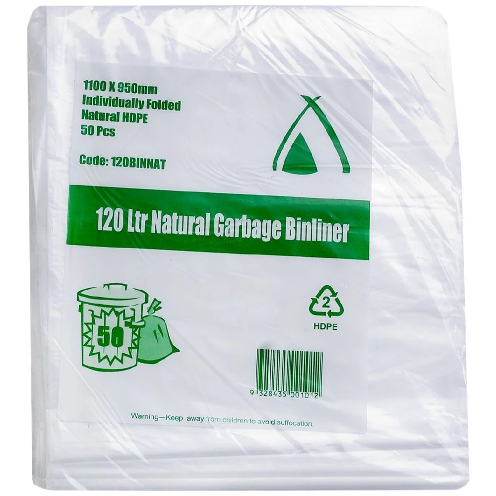 1 Huhtamaki HDPE Bin Liners 120L 50 Pack, 1 of 1