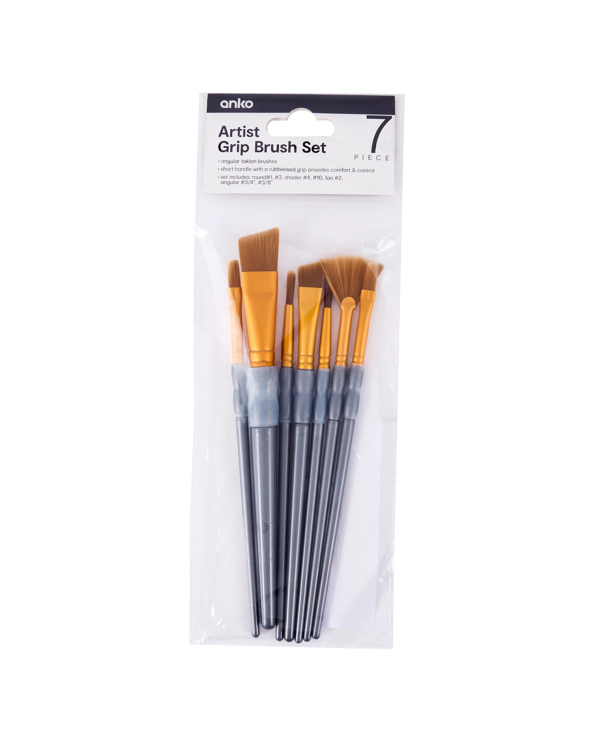 1 7 Piece Artist Grip Brush Set, 1 of 3