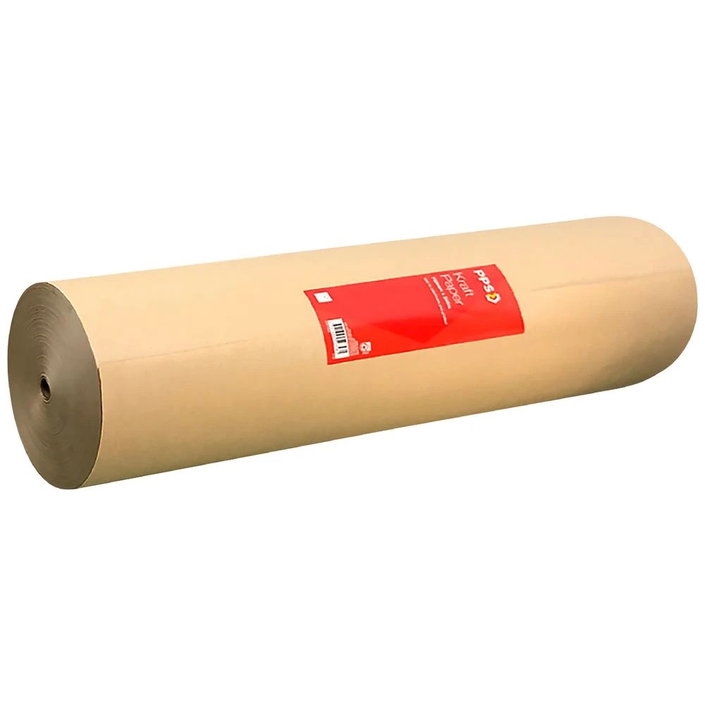 1 PPS Kraft Paper Roll 750mm x 340m Brown, 1 of 2