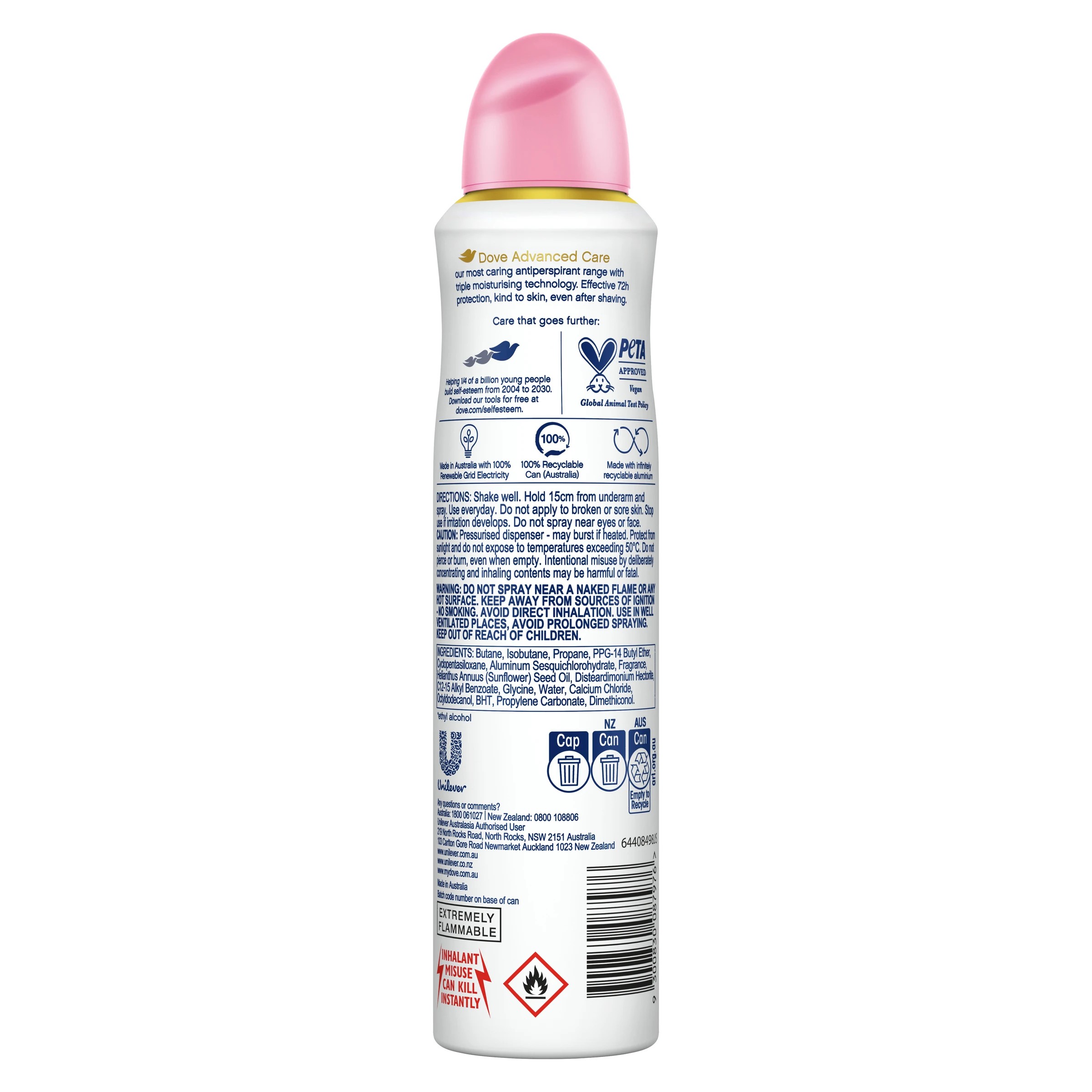 2 Dove Advanced Care Go Fresh Antiperspirant Deodorant 250ml - Pomegranate and Lemon Verbena Scent, 2 of 10