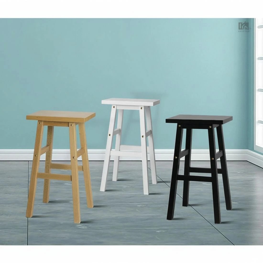 7 Artiss 2x Bar Stools Kitchen Chairs - White, 7 of 8