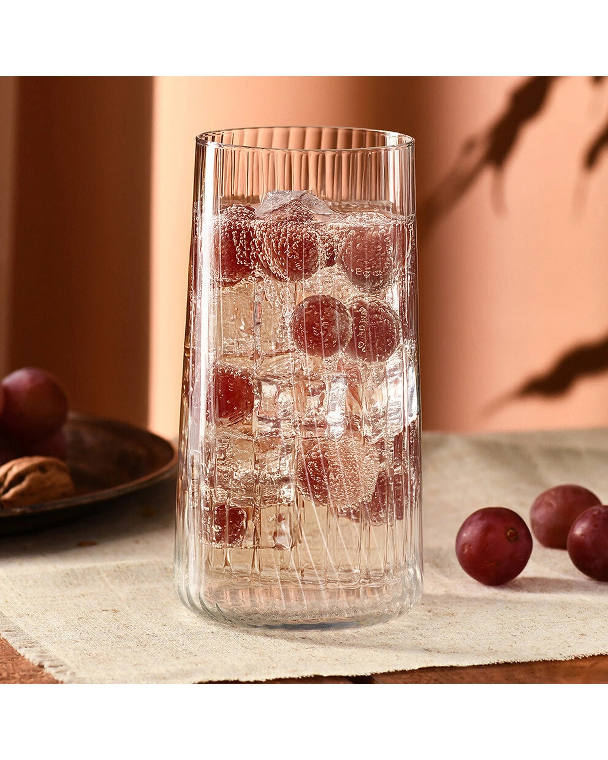 2 Krosno 6pc Avant-Garde Lumi Highball Serving Drink Glasses Made in Poland Set 550ml - White, 2 of 3