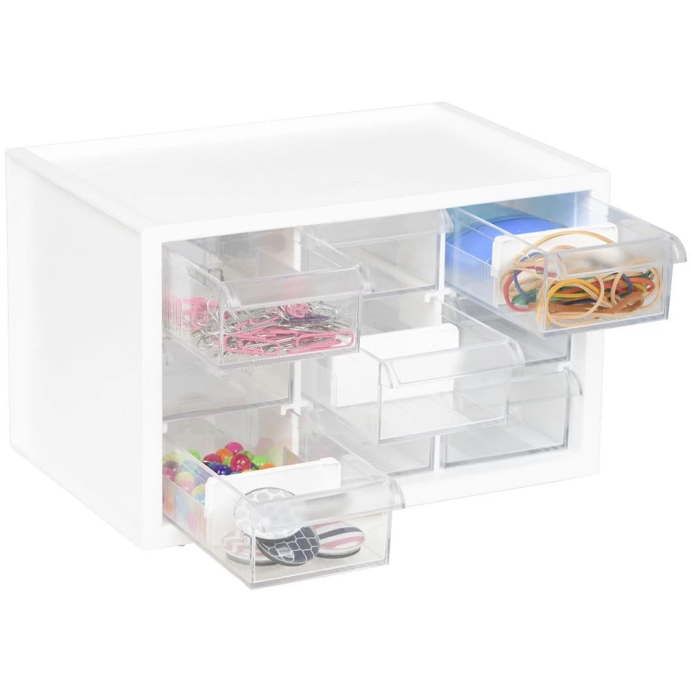 2 Otto Small Desktop Organiser with 9 Drawers White, 2 of 2
