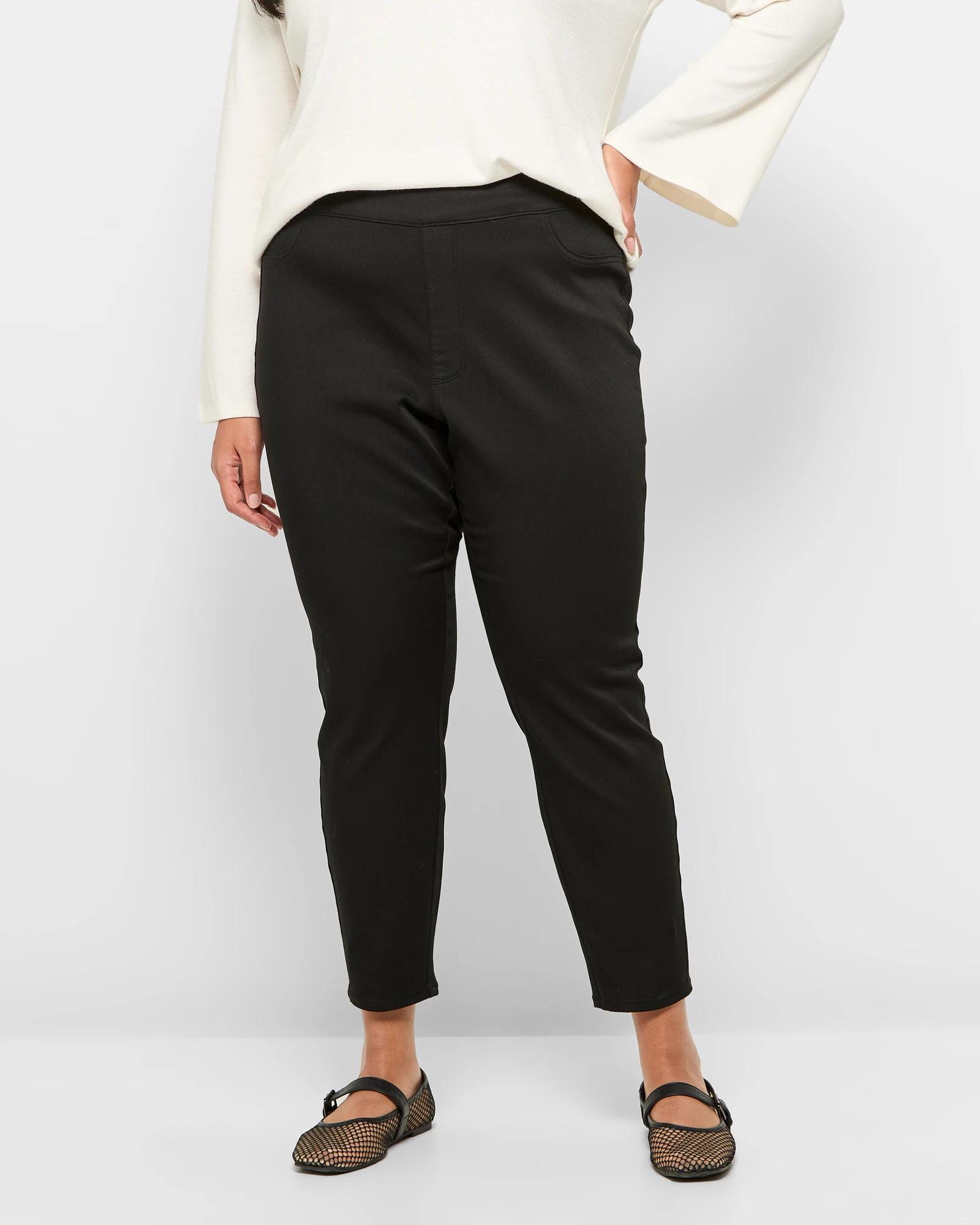 2 Target Plus Size Ankle Length Denim Jeggings - Lydia BLACK, 2 of 5