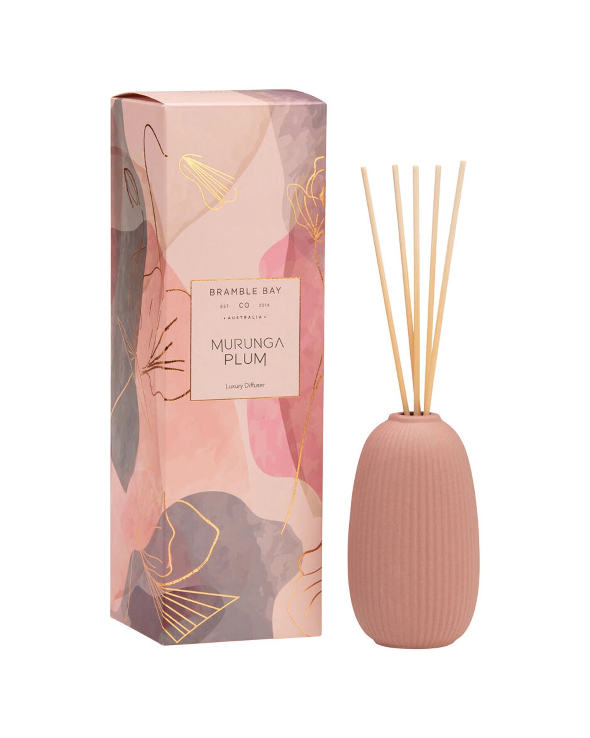 1 Bramble Bay Native Reed Diffuser Murunga Plum Scented Home Fragrance 150ml - Pink, 1 of 4