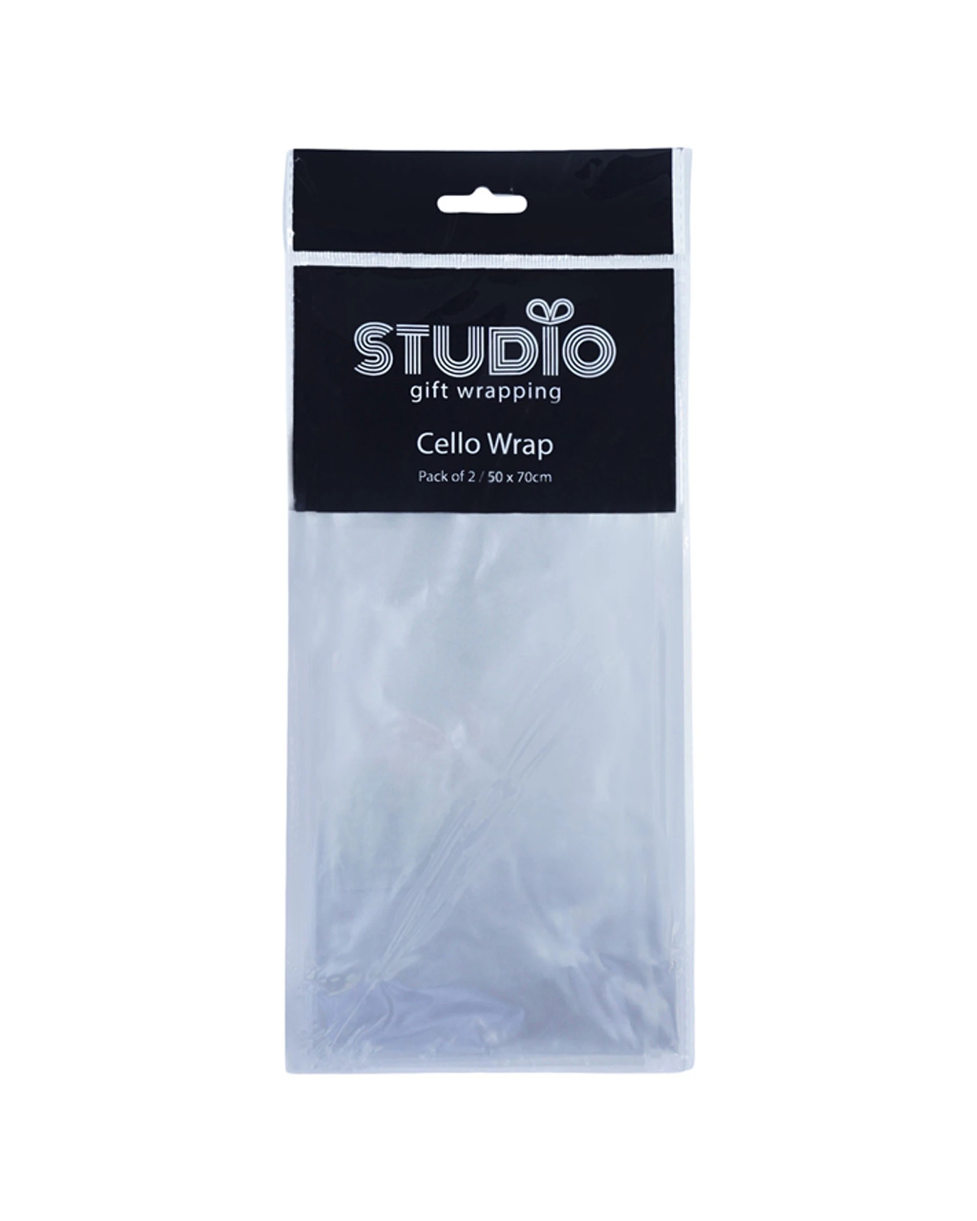 2 2pc Studio Gift Wrapping Cello Wrap 50x70cm White Decoration Present Decor
 - White, 2 of 3