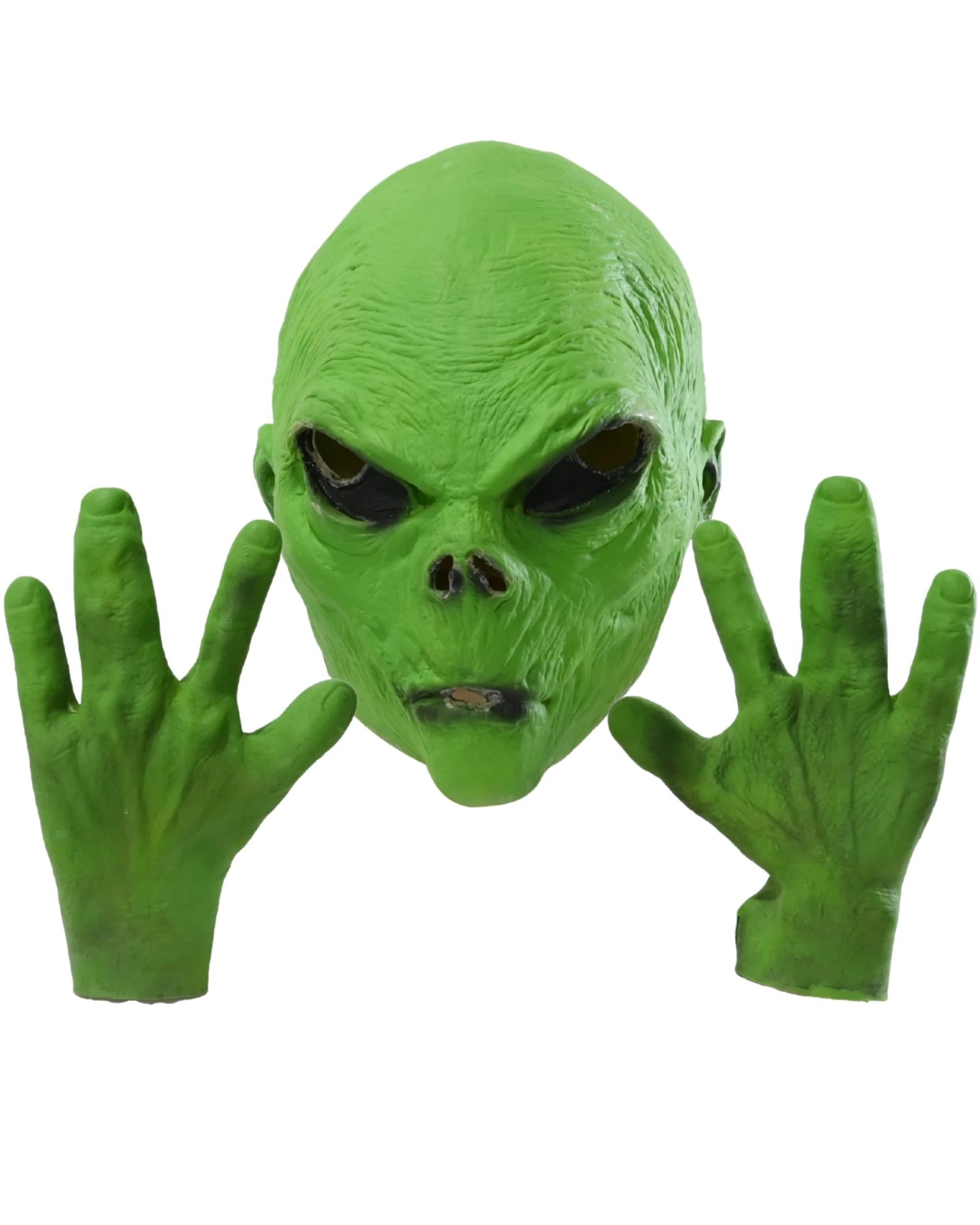 1 Uncle Bills Adult Alien Latex Costume Accessory Set - One Size - Green, 1 of 3
