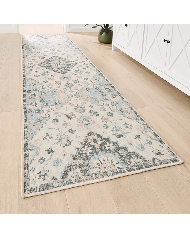 Inaya Washable Runner - Blue - 300cm x 