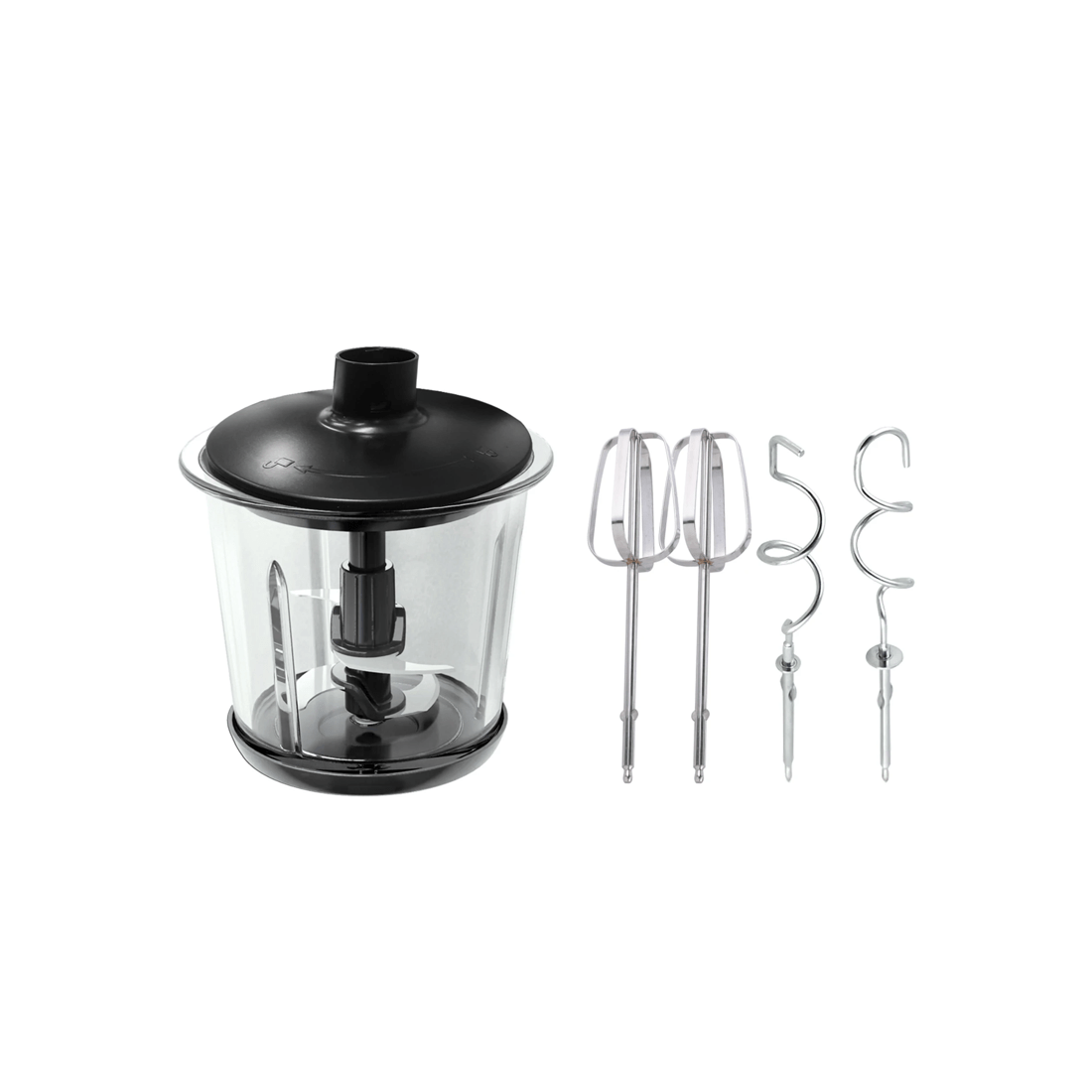 5 TODO 1L Multi Chopper Processor Hand Mixer Beater 300W Glass Bowl Dual Blade, 5 of 6