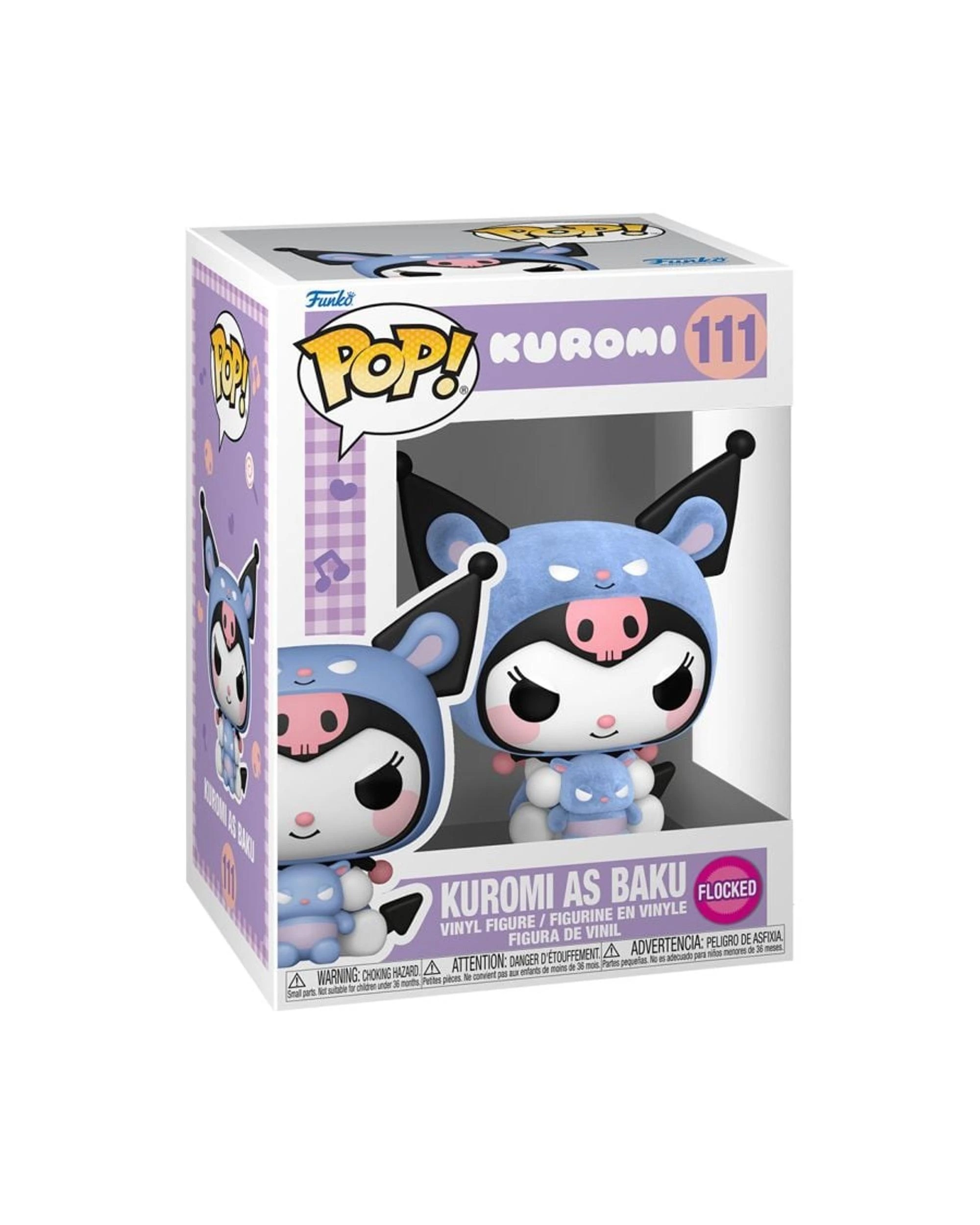 3 Hello Kitty Kuromi as Baku Flocked Funko POP! Vinyl, 3 of 3