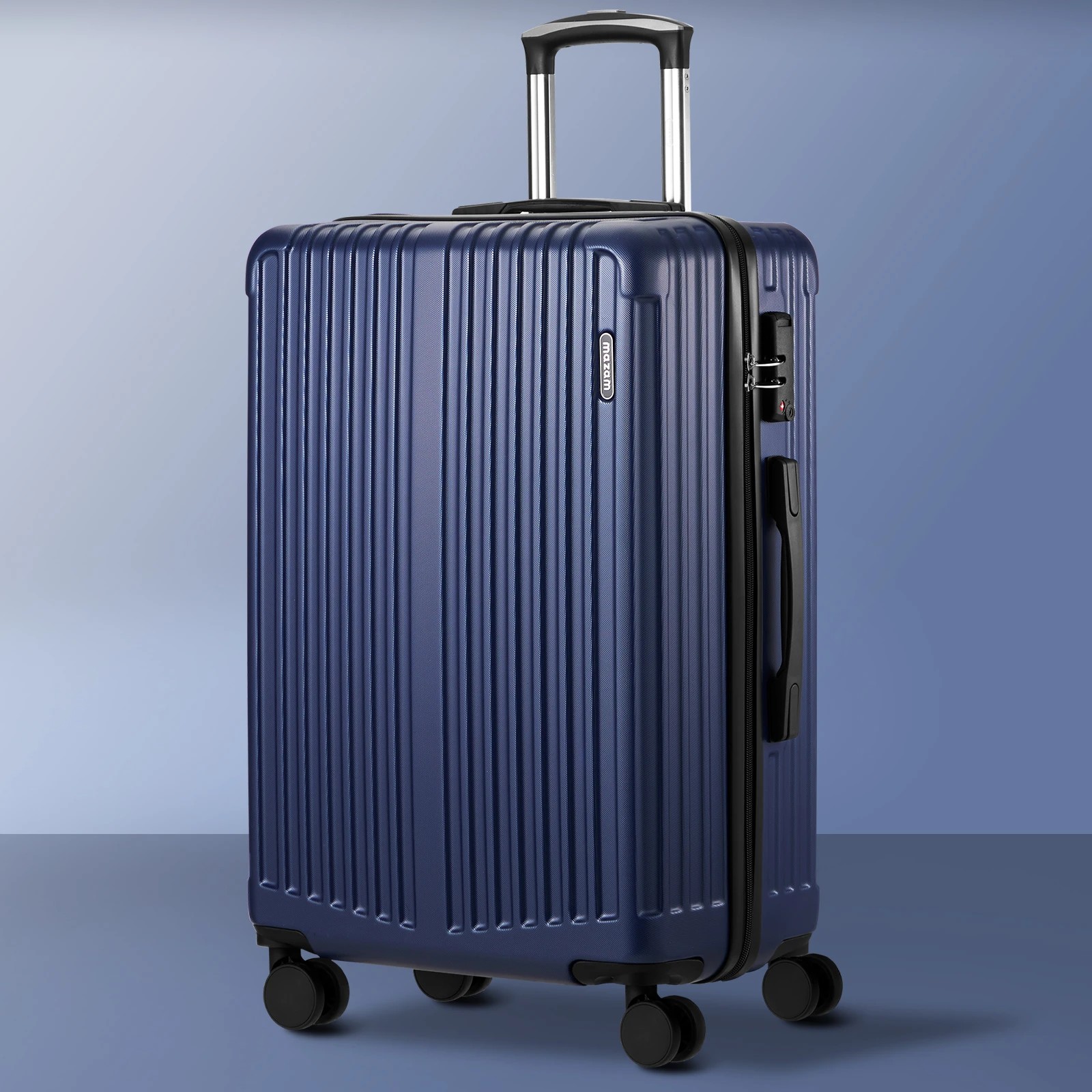 3 Mazam 28" Luggage Suitcase TSA Lock  ABS Case - Blue, 3 of 9