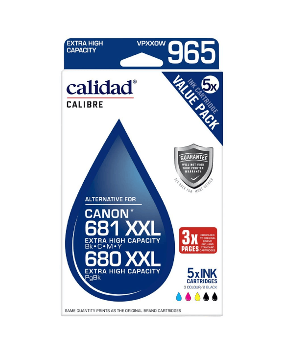 Calidad Canon PGI 680XXL + CLI 681XXL Ink Cartridges 5 Pack