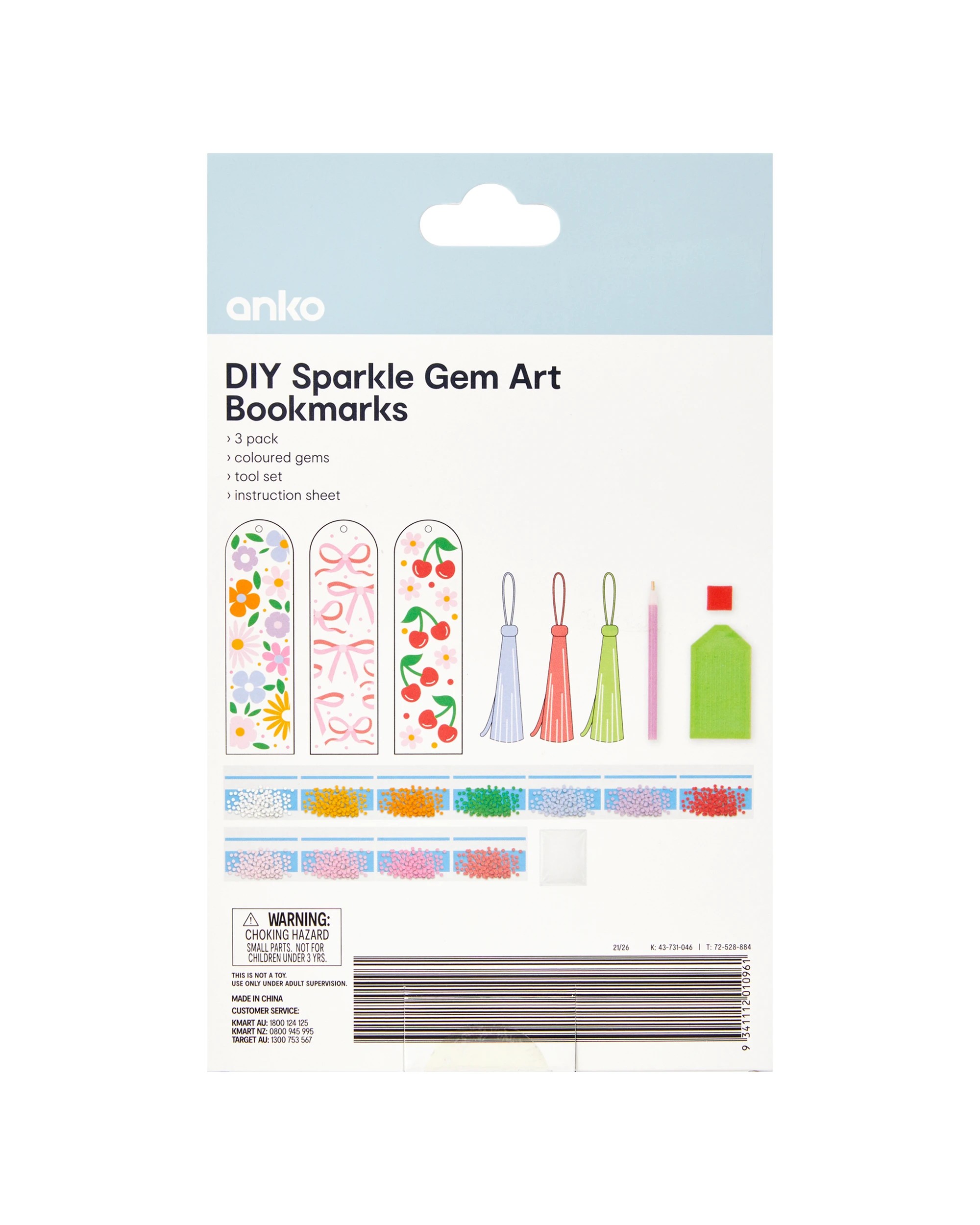 3 DIY Sparkle Gem Art - Bookmarks, 3 of 3