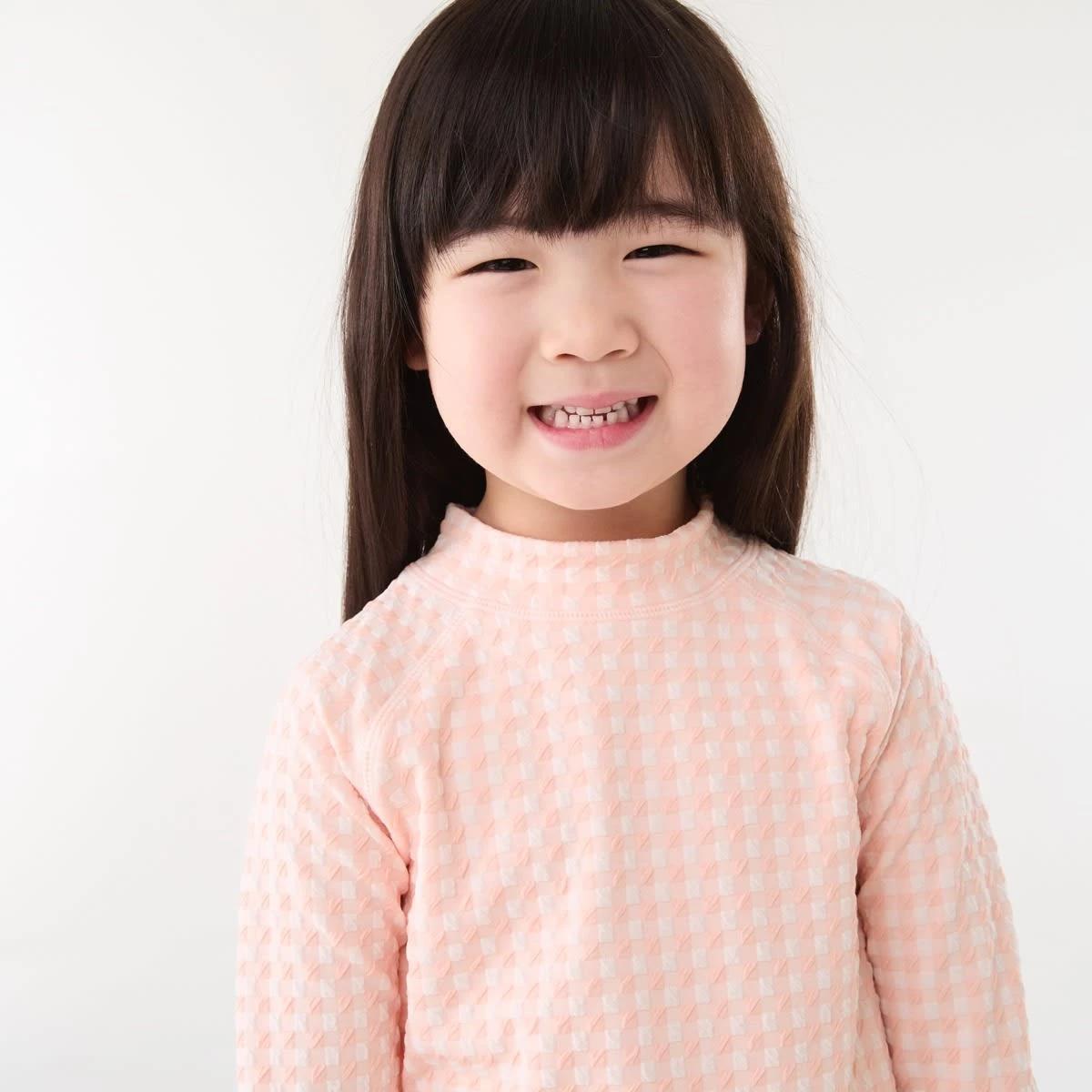 2 2 Piece Long Sleeve Rash Swim Set GINGHAM PEACH, 2 of 9