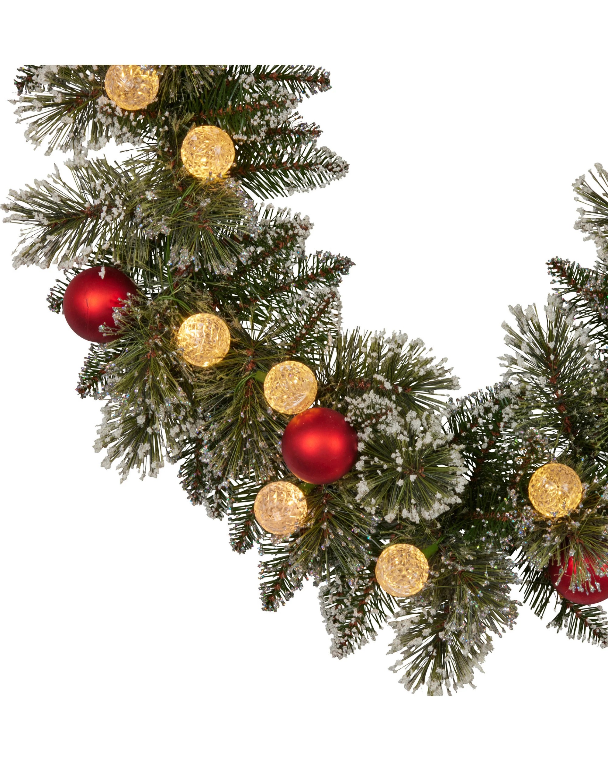 5 Christabelle 2.74m Christmas Garland Snowy With Led Lights Multicolour Tree Decoration Ornament, 5 of 8