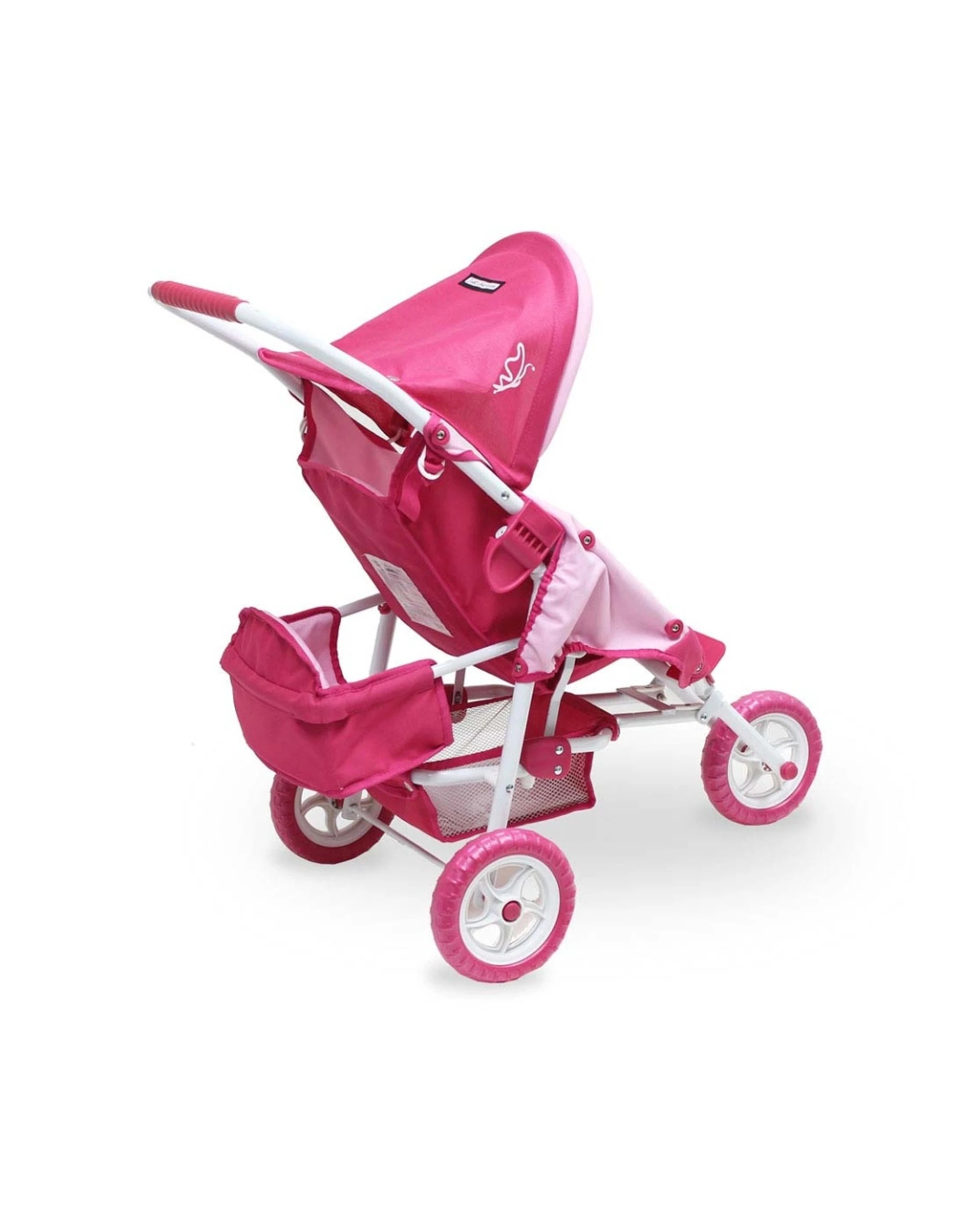 3 JustLikeMum Mini Marathon Butterfly Kids Doll Stroller Pram Toddler Seat - Pink, 3 of 7