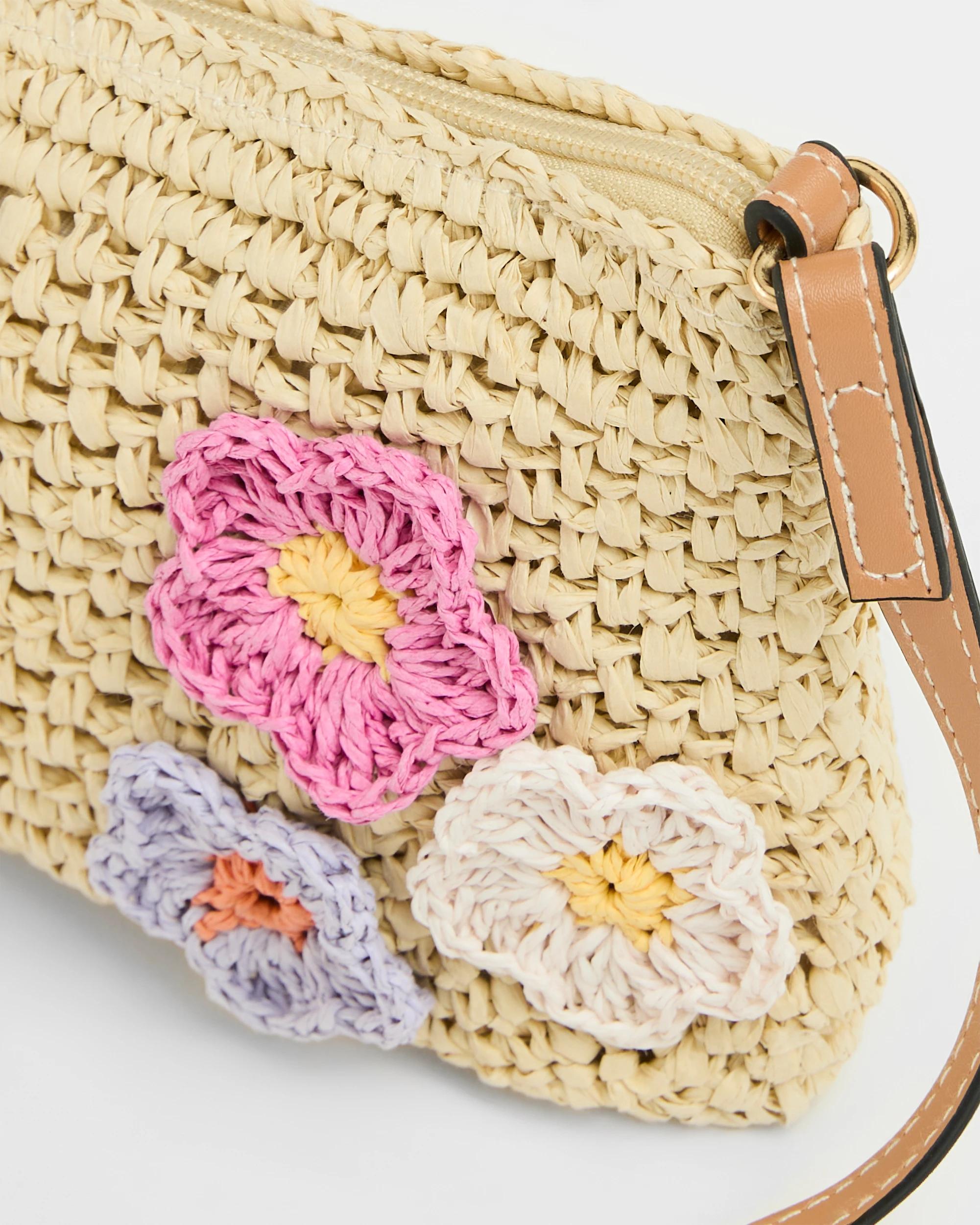 2 Target Kids Crochet Flowers Crossbody Bag NATURAL, 2 of 2