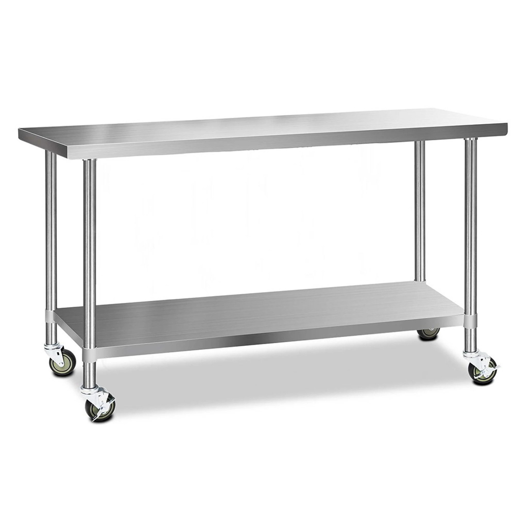1 Cefito Stainless Steel Kitchen Bench with Wheels - Multi, 1 of 8