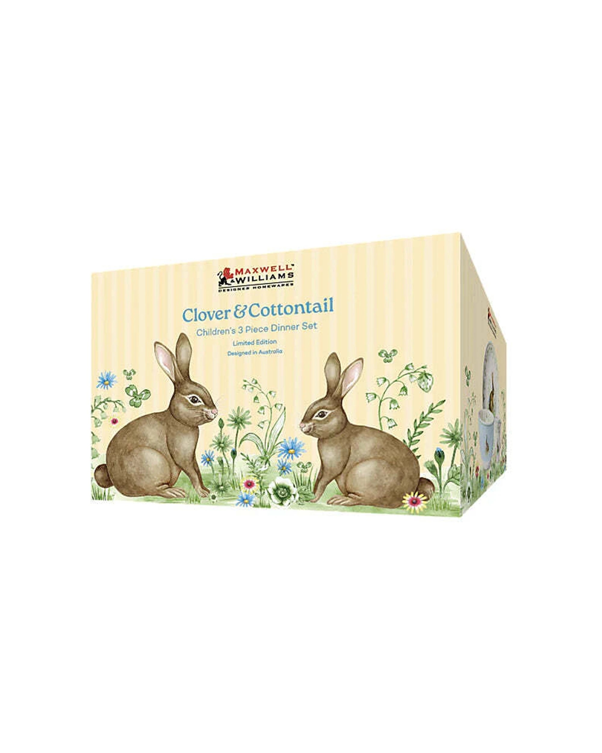 5 Maxwell & Williams 3pc Clover & Cottontail Children's Bunny Porcelain Dinner Set - Multi, 5 of 5