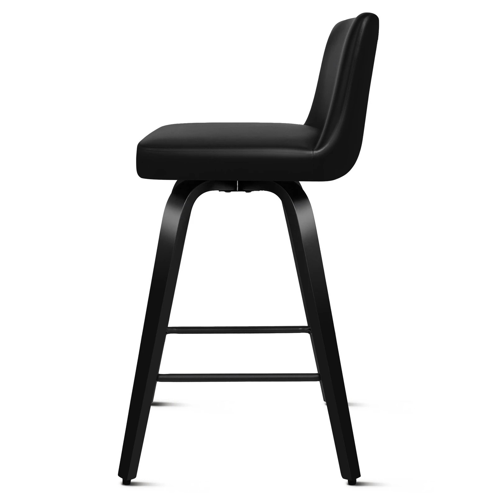 7 Alfordson 2x Swivel Bar Stools Bailey Kitchen Wooden Dining Chair ALL - Black, 7 of 10