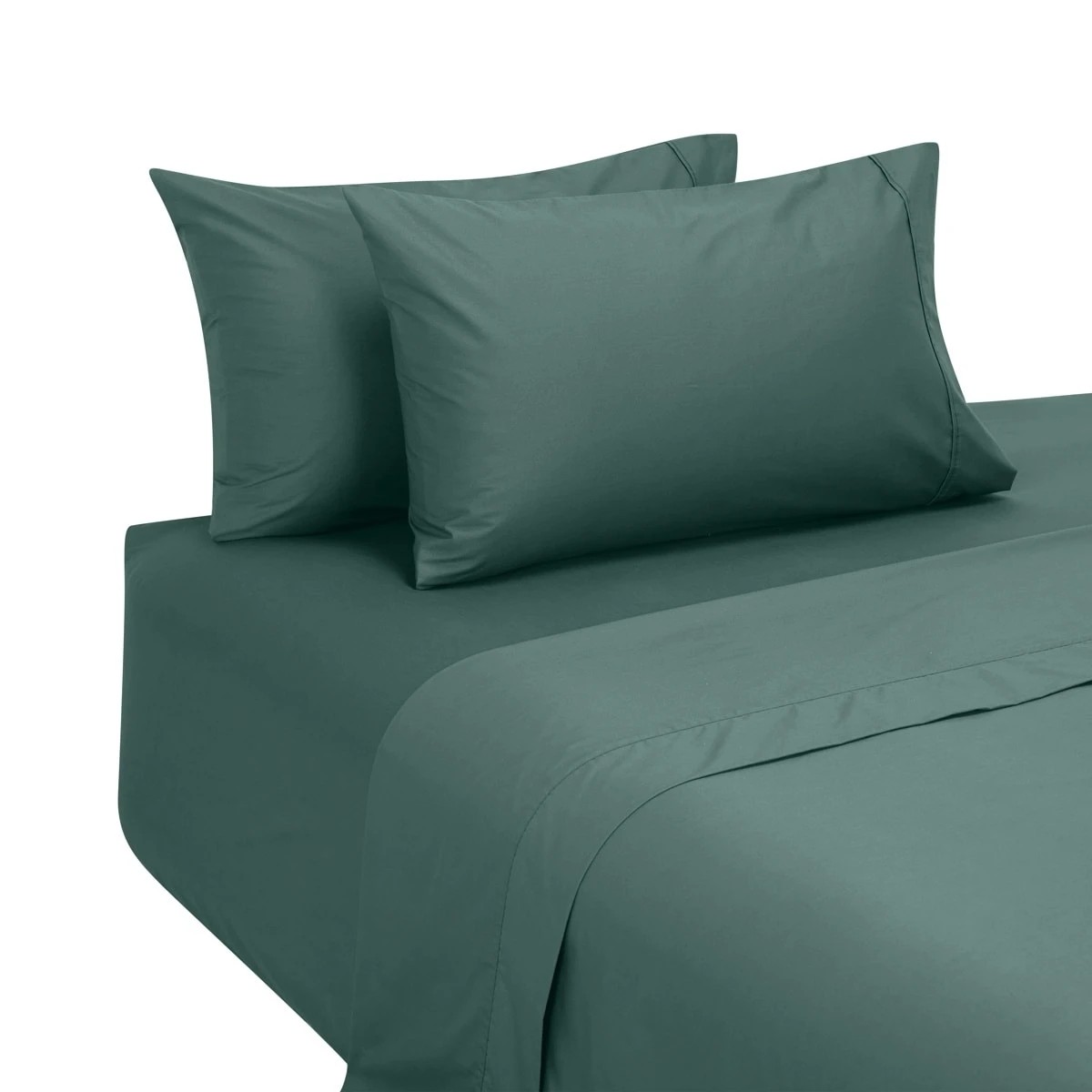 5 225 Thread Count Cotton Rich Sheet Set - Double Bed, Teal, 5 of 6