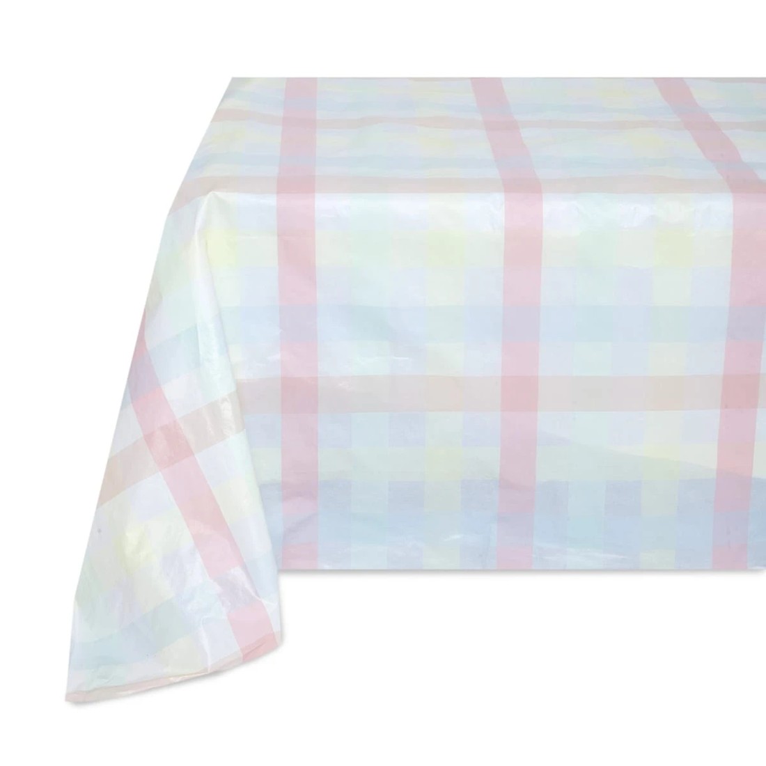 1 Reusable Heavy-Duty Tablecover - Pastel Check, 1 of 3