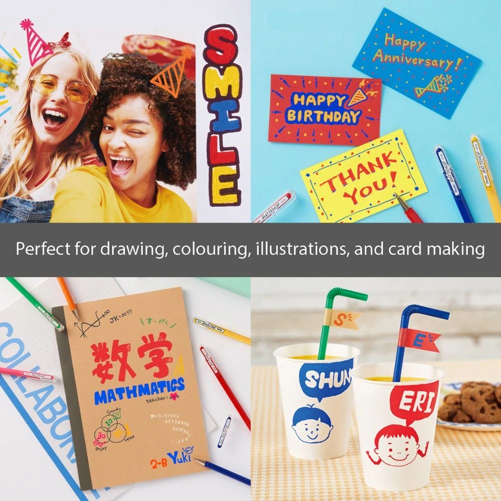 7 Pentel Mattehop Gel Pen Original 7 Pack, 7 of 7