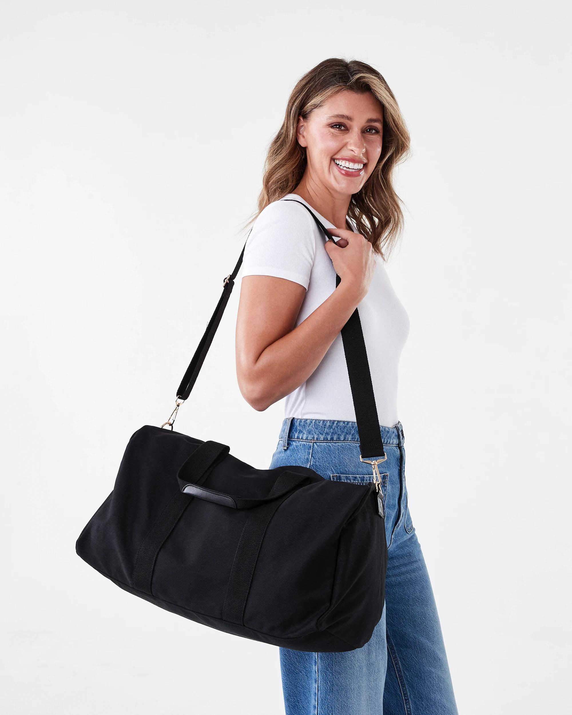 4 Canvas Weekender Bag Black, 4 of 5