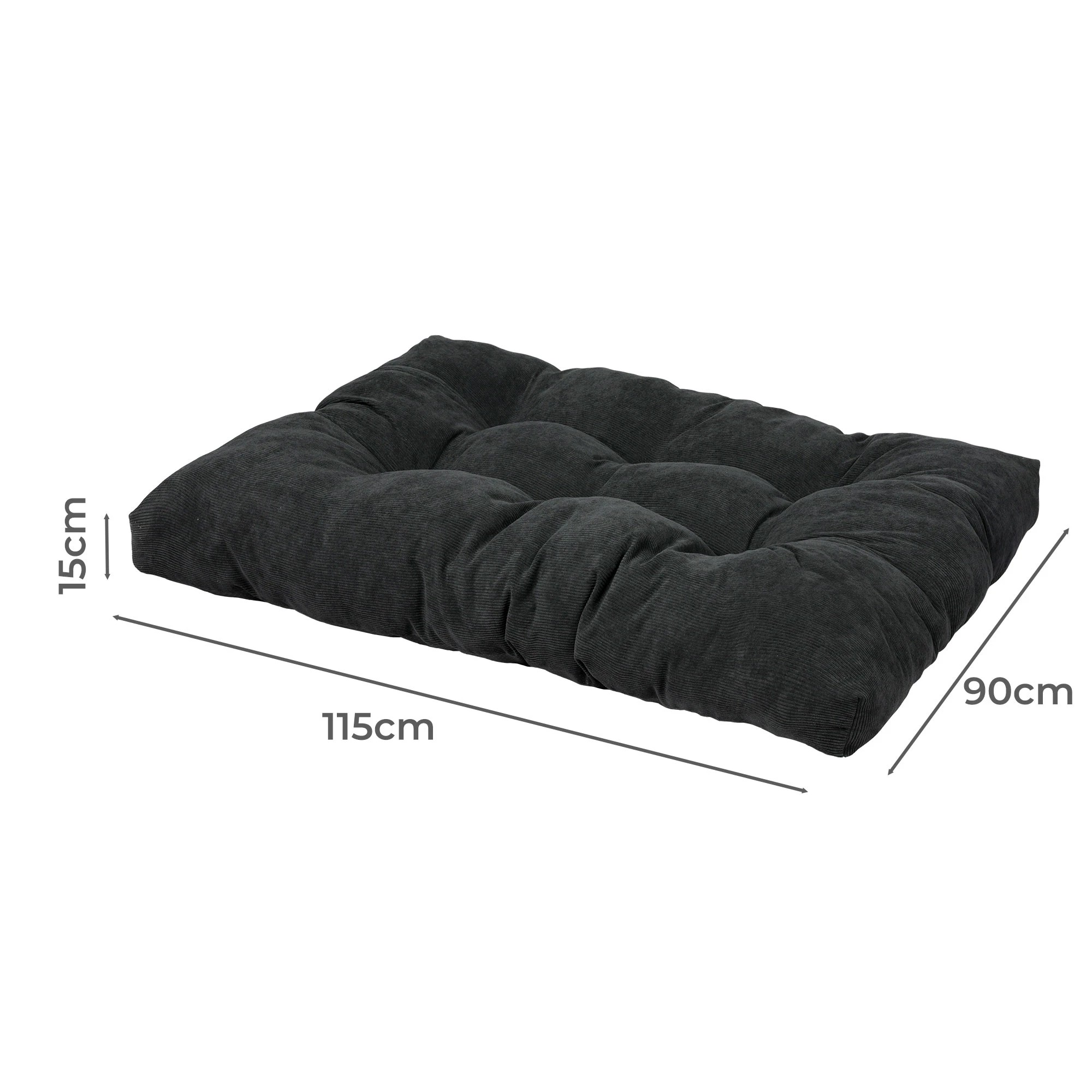 3 Pawz Pet Calming Bed Xl - Dark Grey, 3 of 6