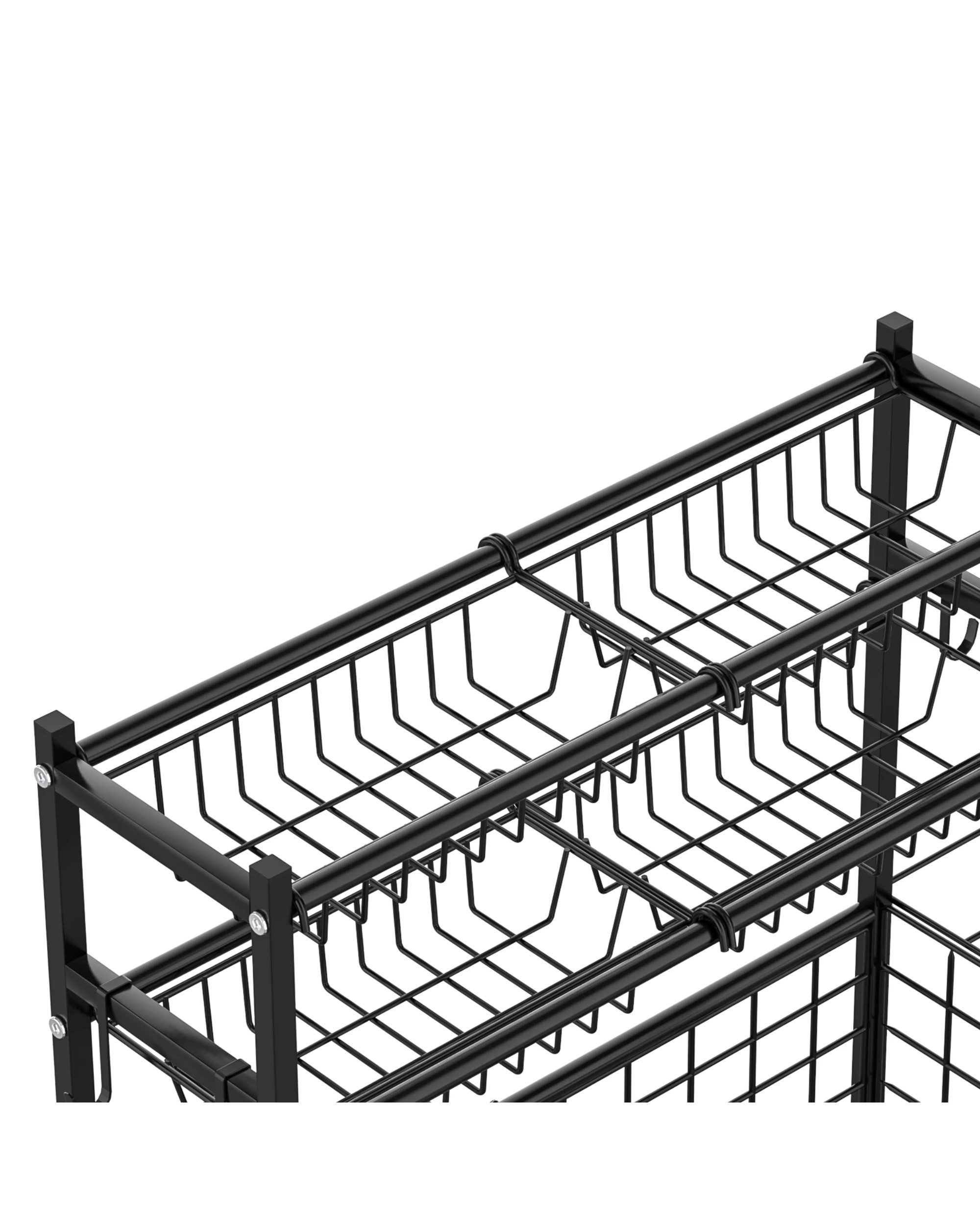 4 Advwin Home Gym Storage Rack with Wheels - Black, 4 of 5