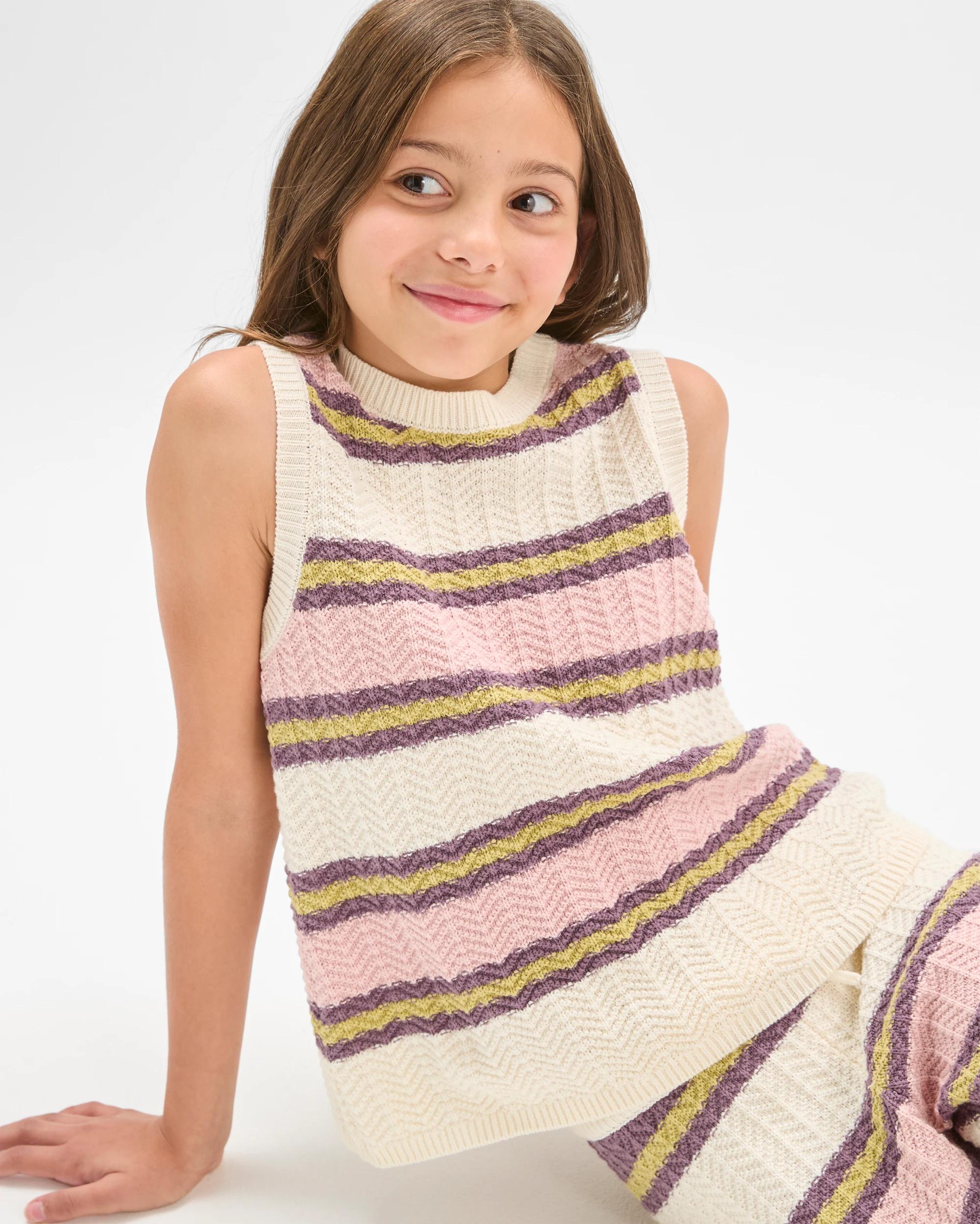 1 Target Kids Australian Cotton Crochet Knit Tank Top STRIPE MULTI, 1 of 7