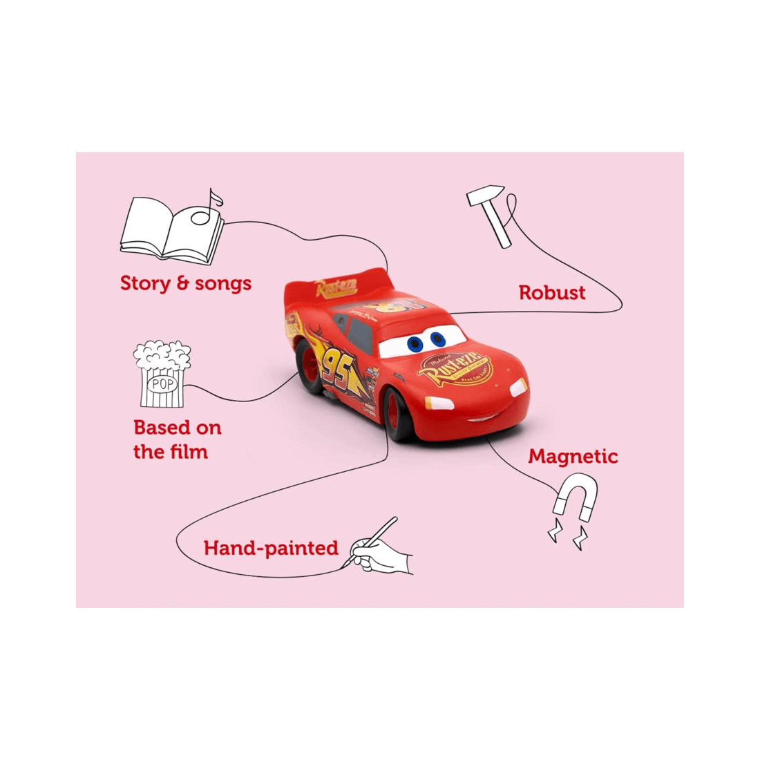 3 Tonies - Disney Cars - Lightning McQueen Tonie Audio Character - Multi, 3 of 5