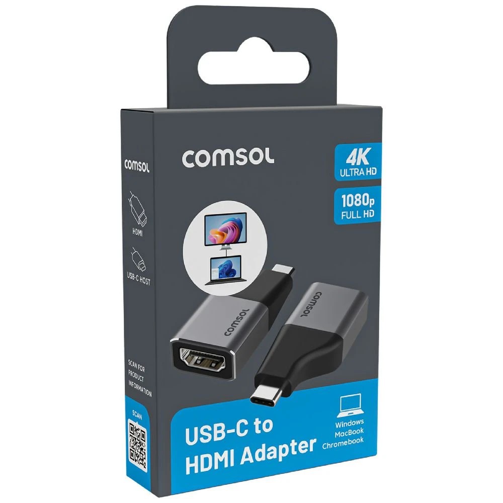 2 Comsol USB-C to 4K HDMI Mini Adapter Grey, 2 of 4