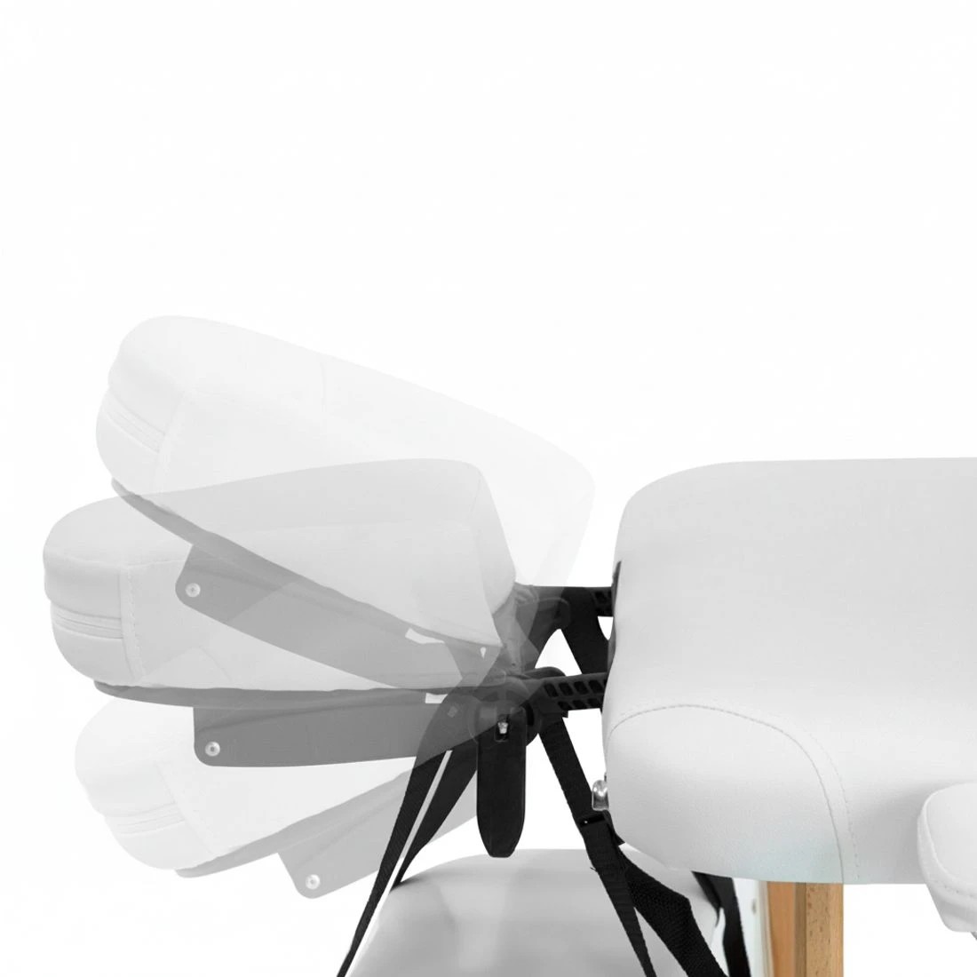 7 Zenses Massage Table 70cm Portable 3 Fold Wooden Beauty Bed - White, 7 of 8