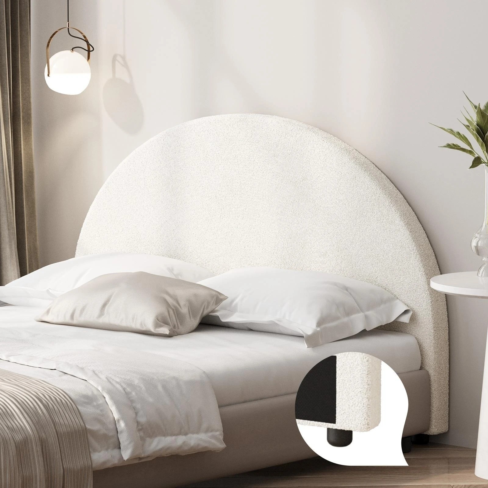 10 Oikiture Bed Head Double Size Headboard Bedhead
 - White, 10 of 10