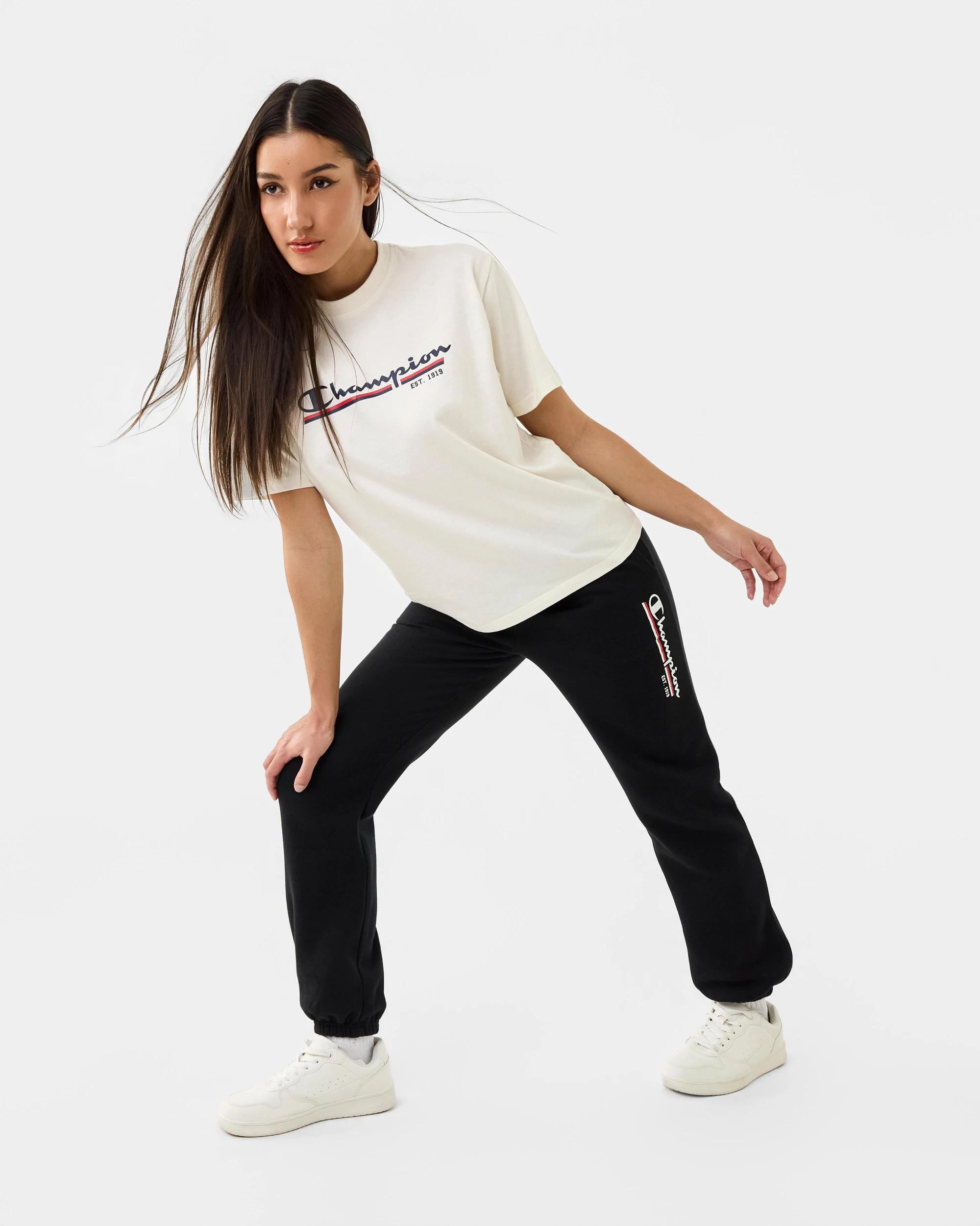 3 Champion Script Womens T-shirt Whis White, 3 of 7