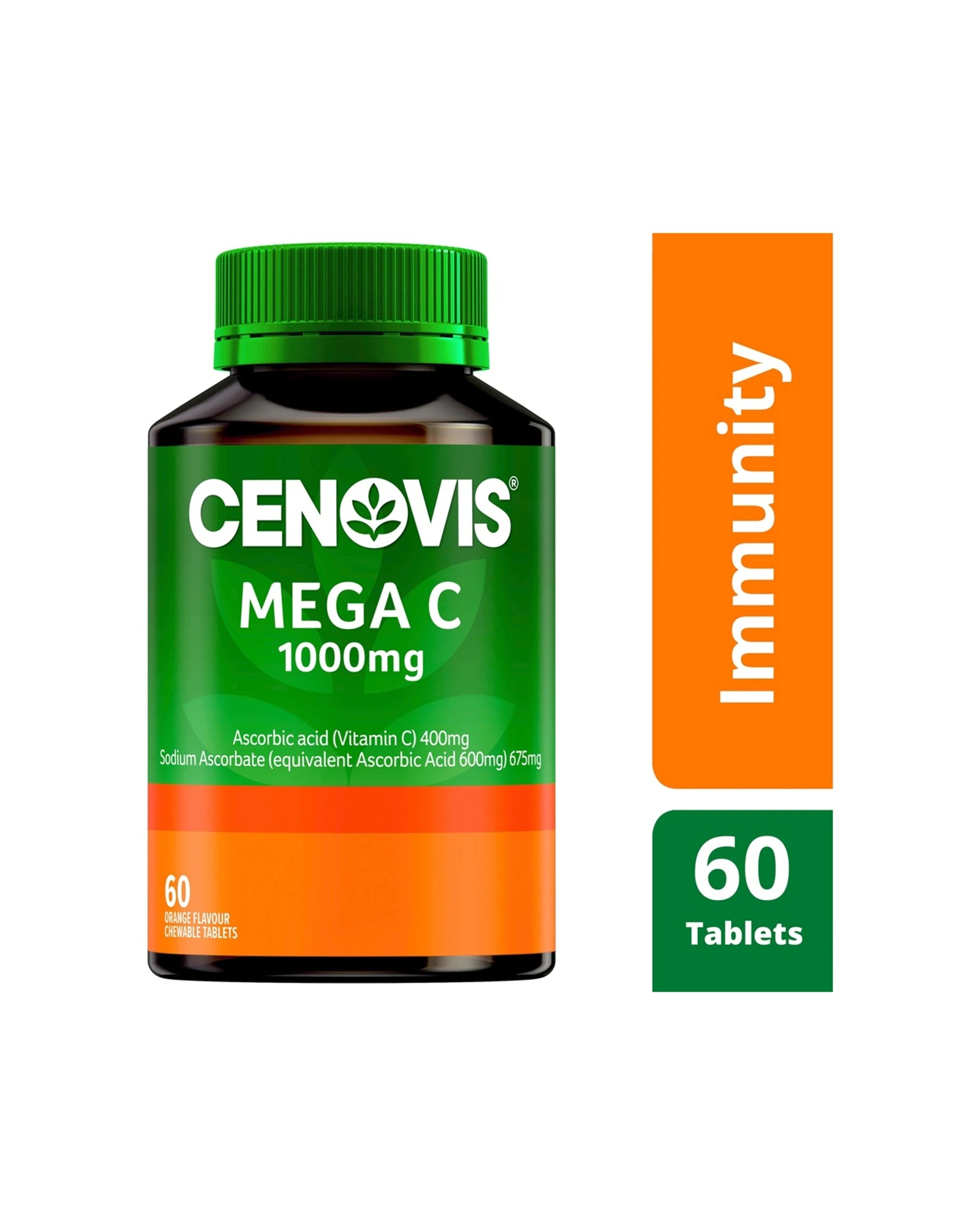 5 Cenovis 60pc Mega C 1000Mg Immune System Supplement Chewable Tablets, 5 of 5