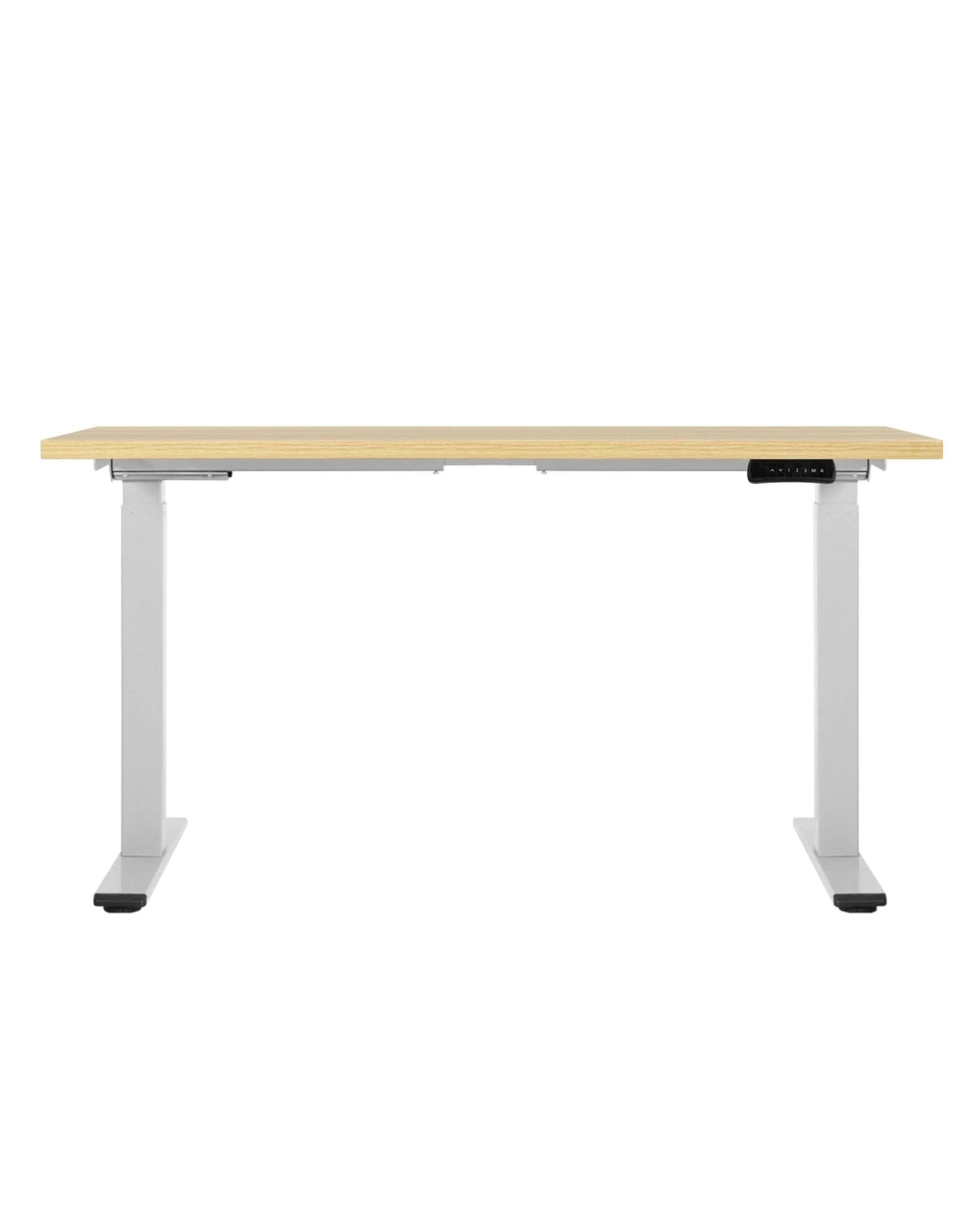 3 Artiss Standing Desk Motorised Dual Motor 120CM  Oak - Brown, 3 of 5