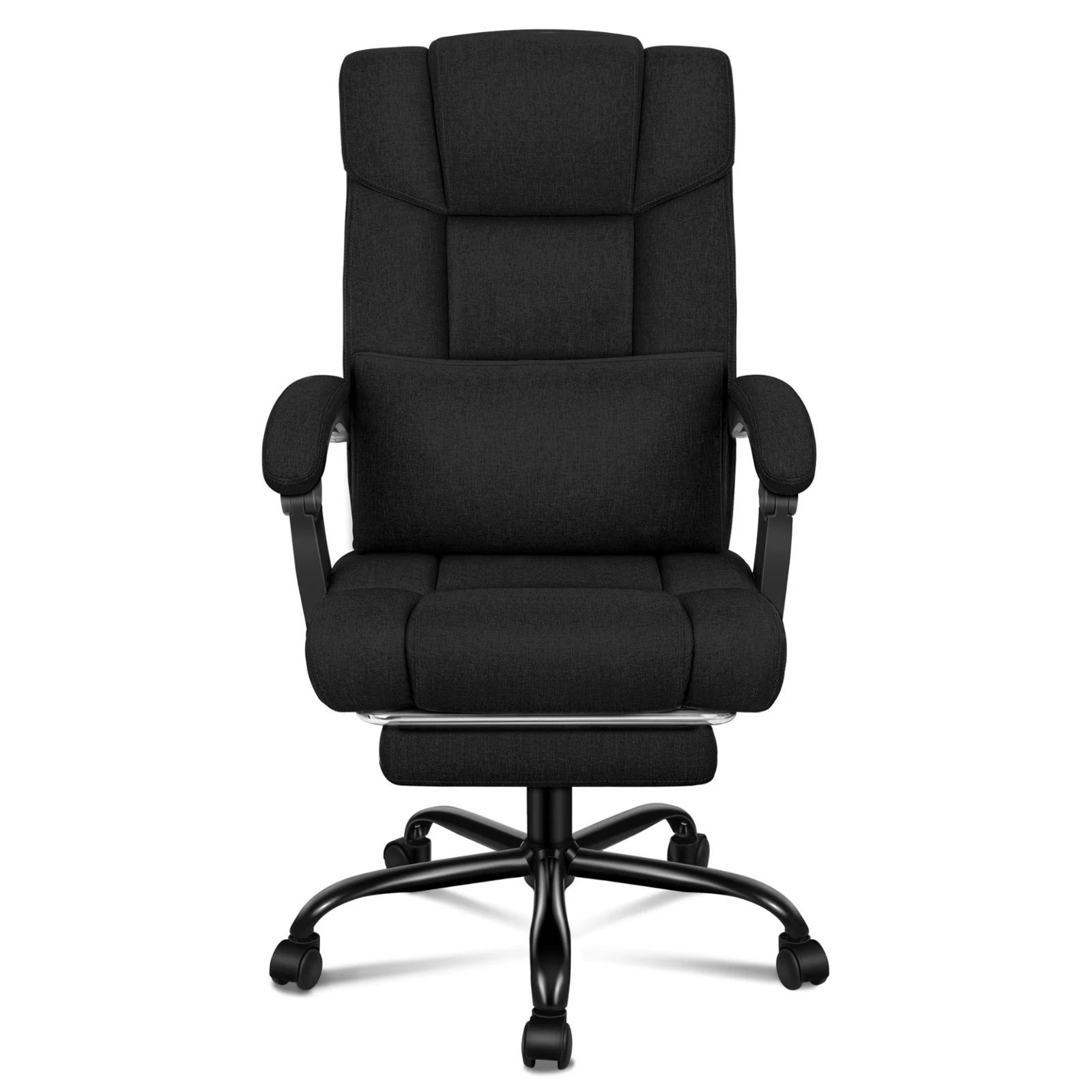 3 Alfordson Office Chair Executive Computer Gaming Fabric Seat Recliner - Black, 3 of 10