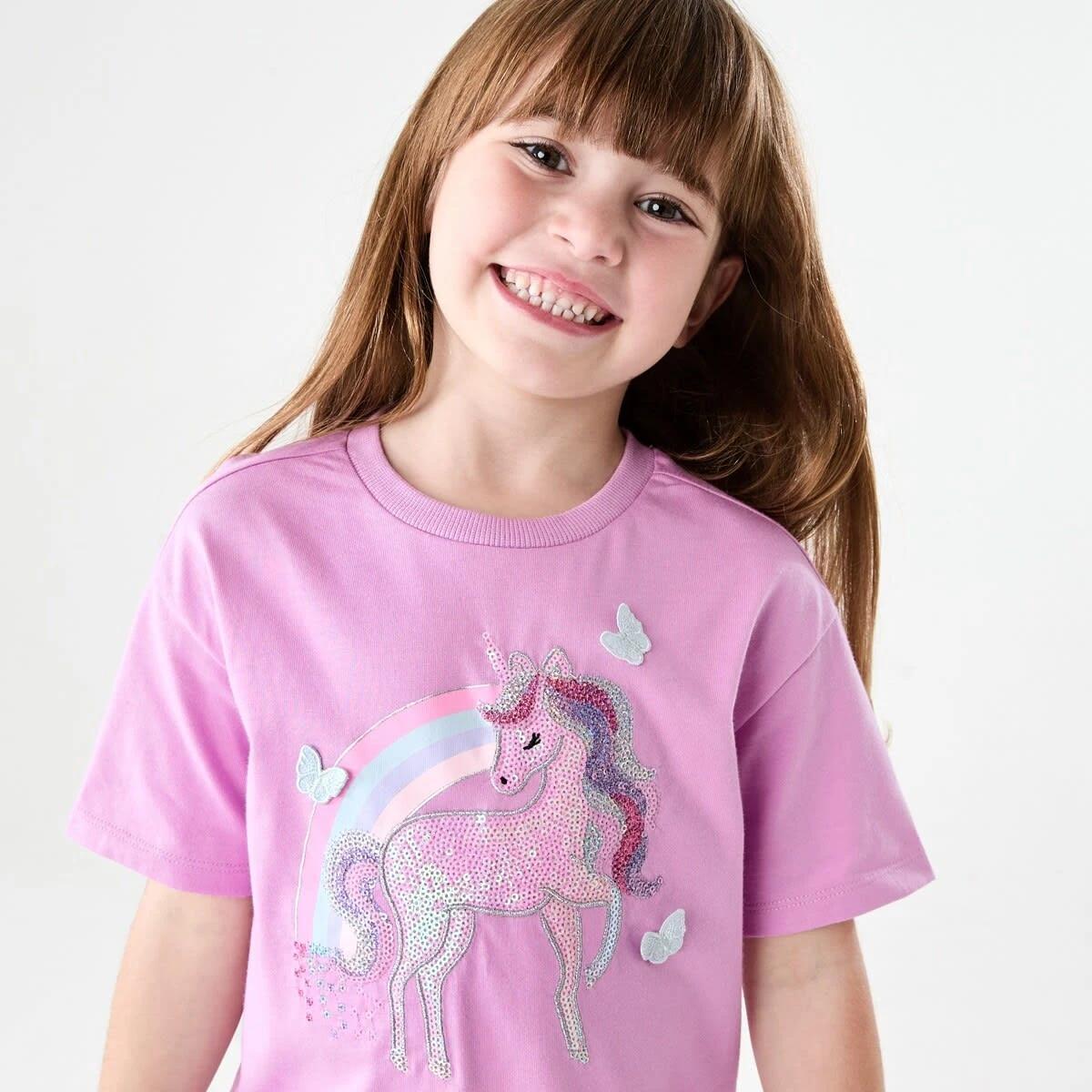 3 Short Sleeve Embellished T-shirt UNICORN FONDANT, 3 of 6