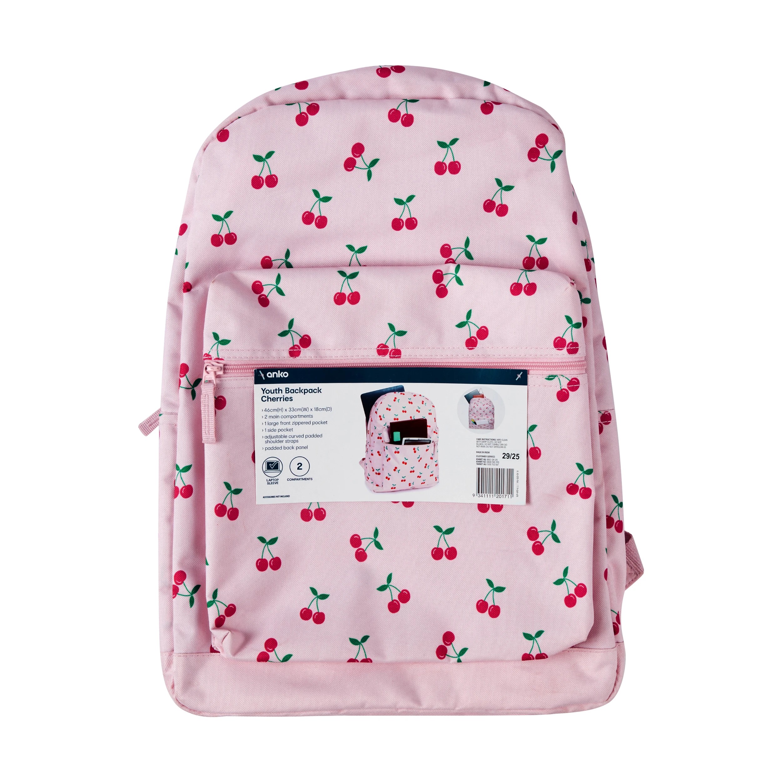 10 Youth Backpack - Cherries, 10 of 10