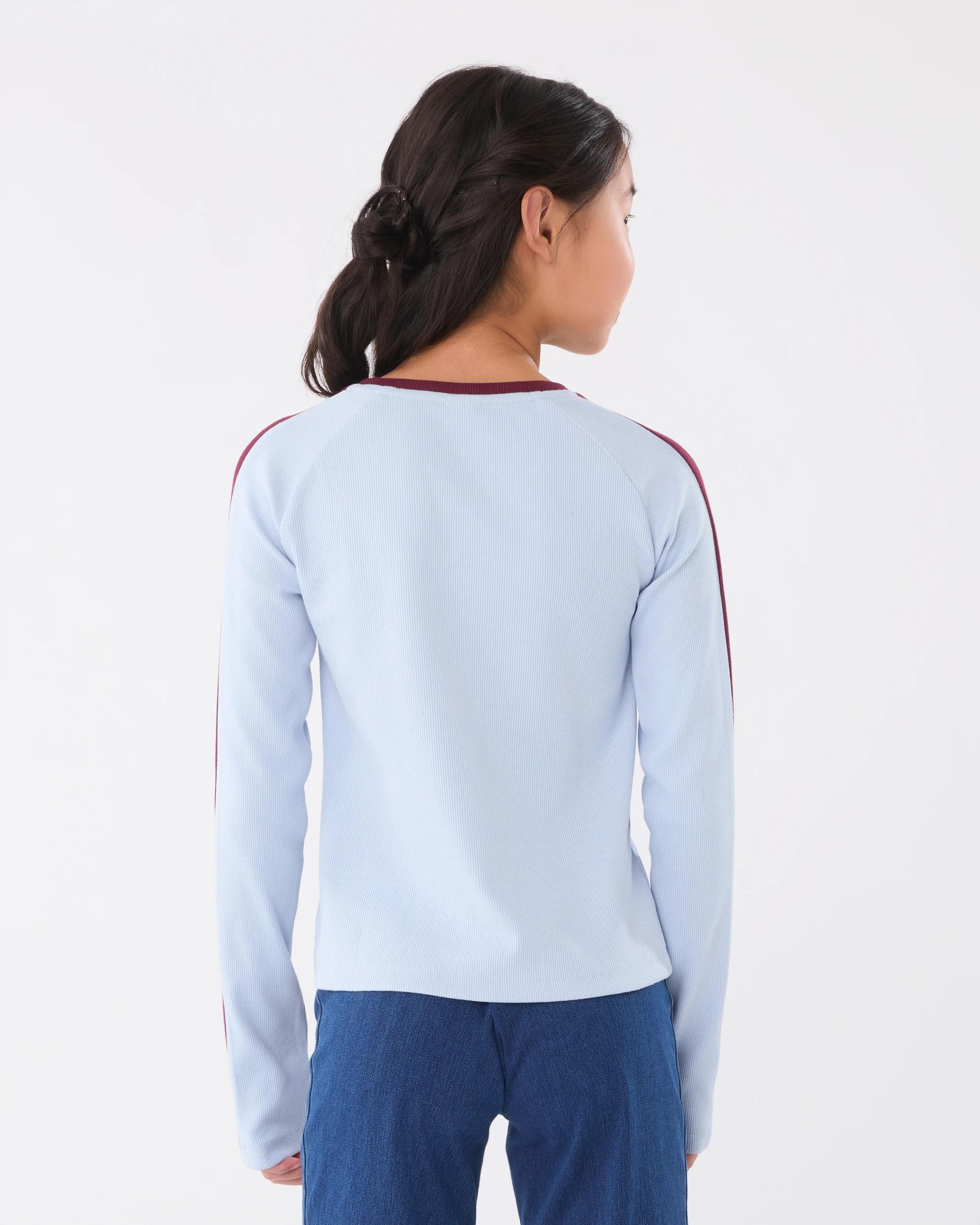 2 Long Sleeve Rib Top Blu Number, 2 of 7