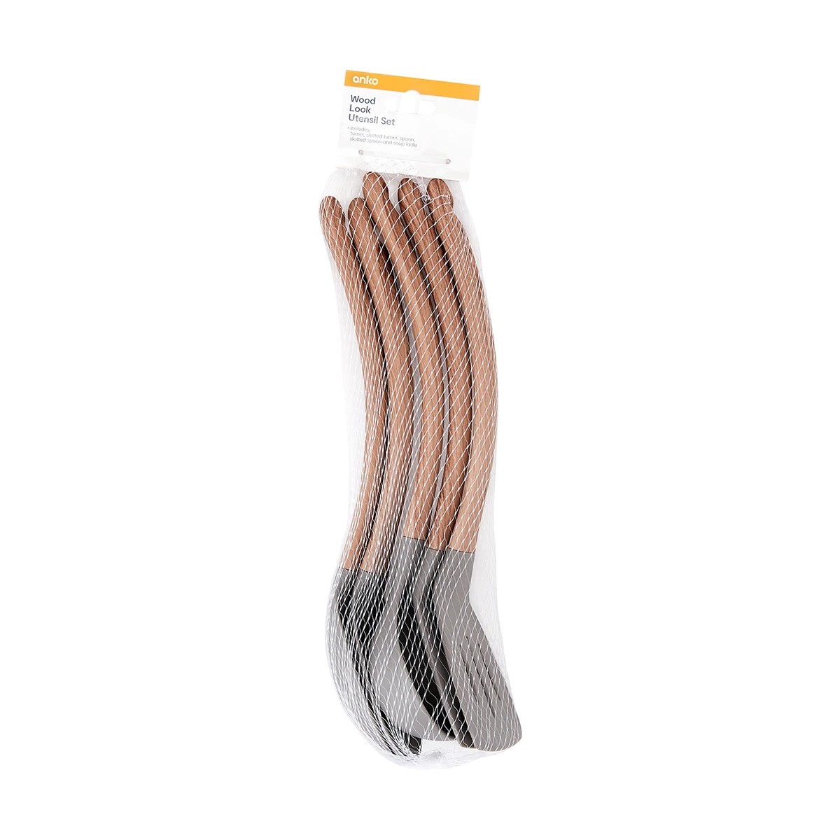 5 Wood Look Utensils Set, 5 of 5